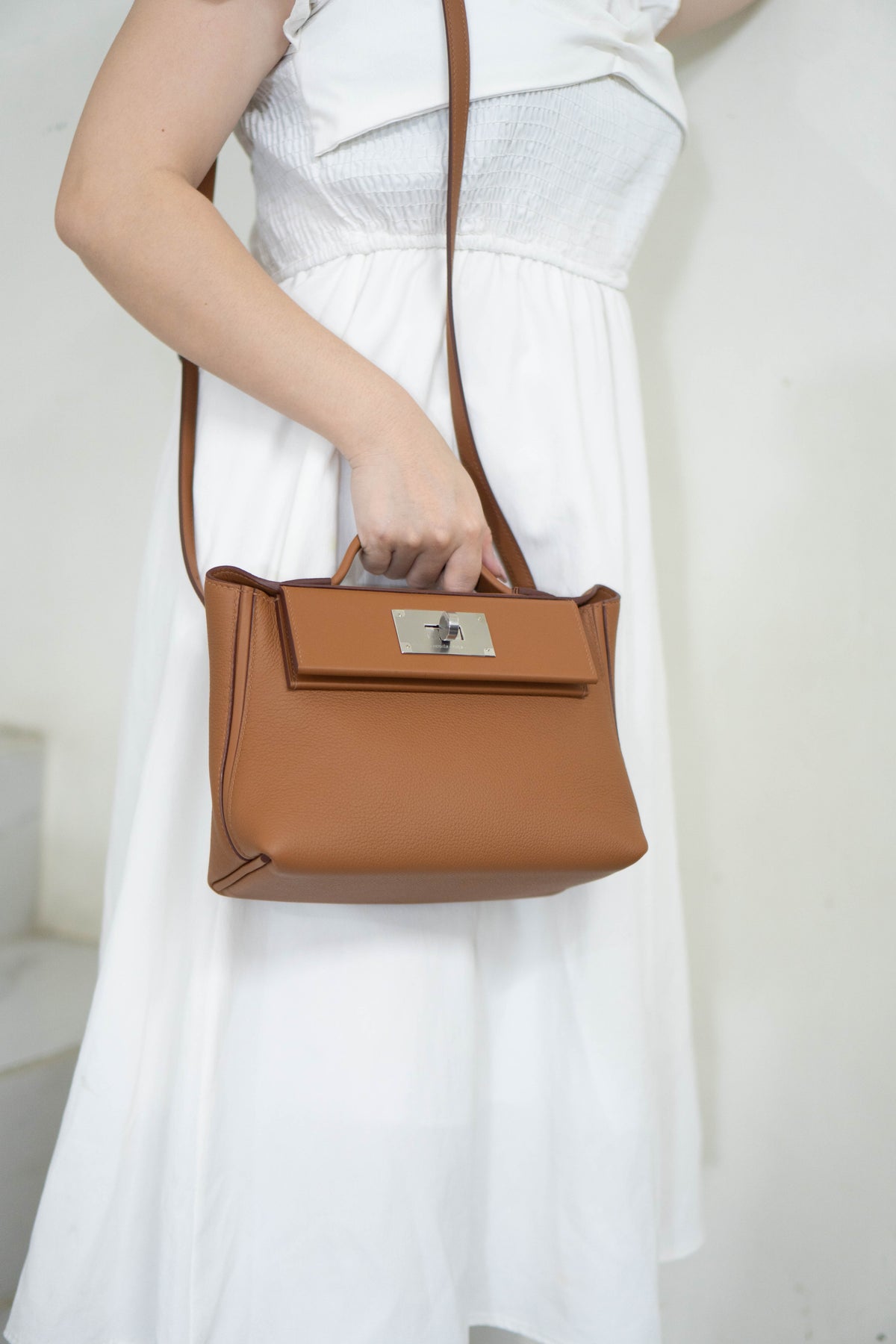 24/24 21 Bag – Gold Togo & Swift Leather