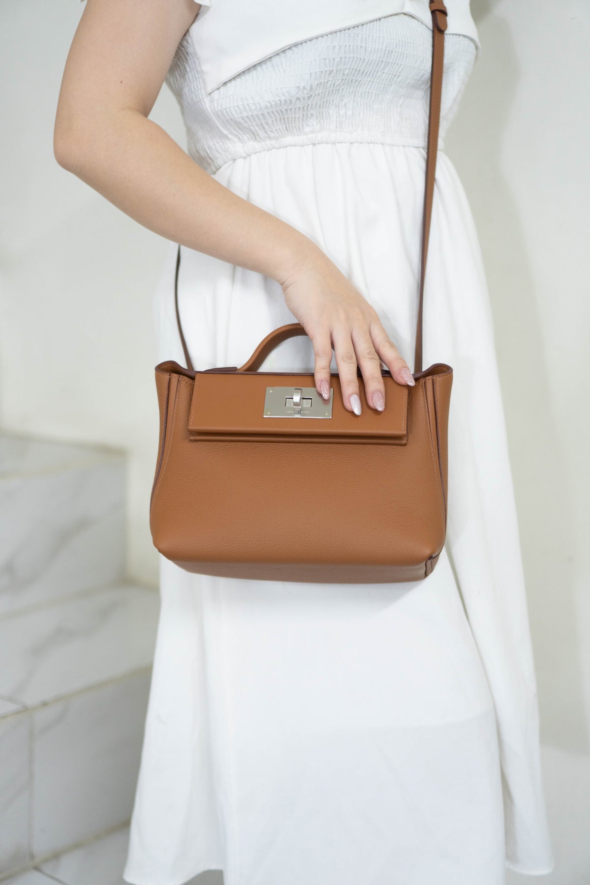 24/24 21 Bag – Gold Togo & Swift Leather