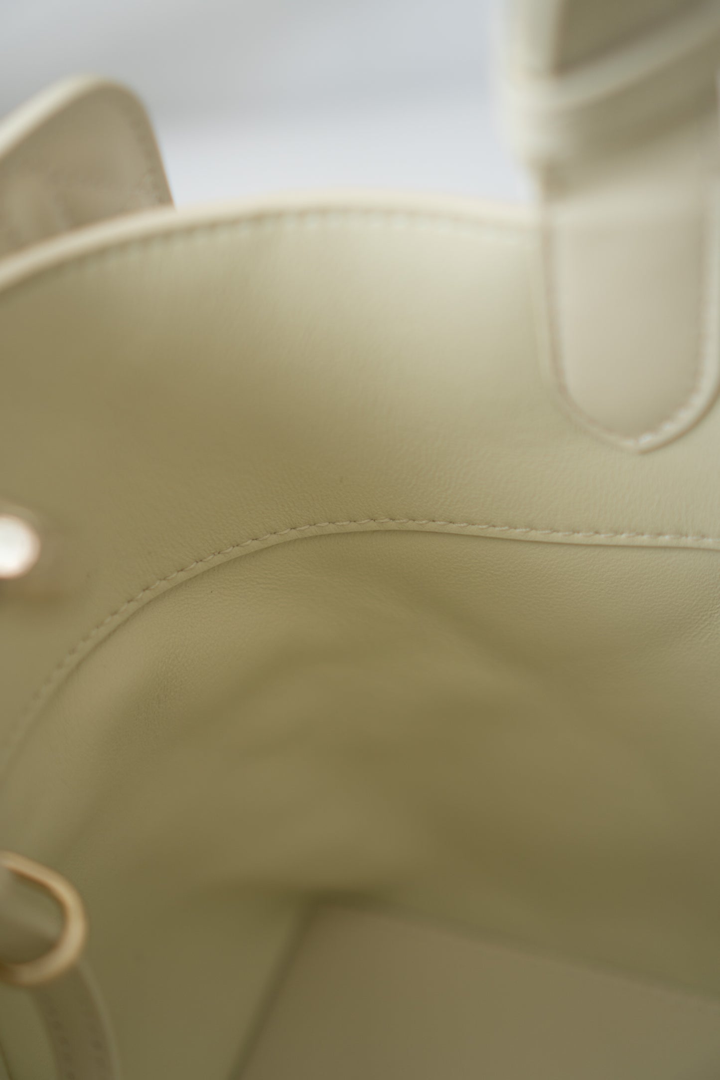 Toujour Quilted Tote Bag – Latte Calfskin with Light Gold Hardware