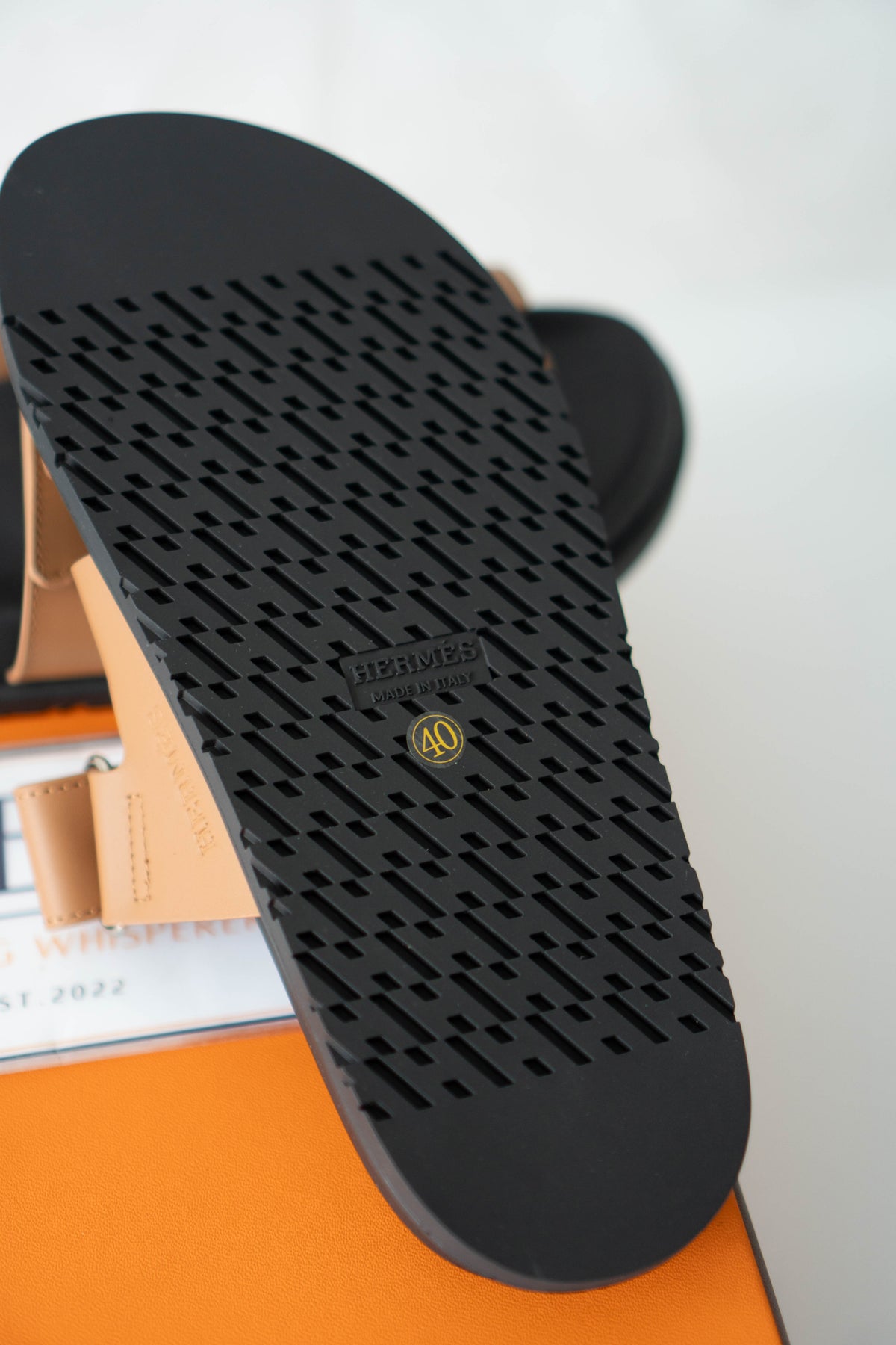 Chypre Sandals – Gold Calfskin & Black Rubber Sole