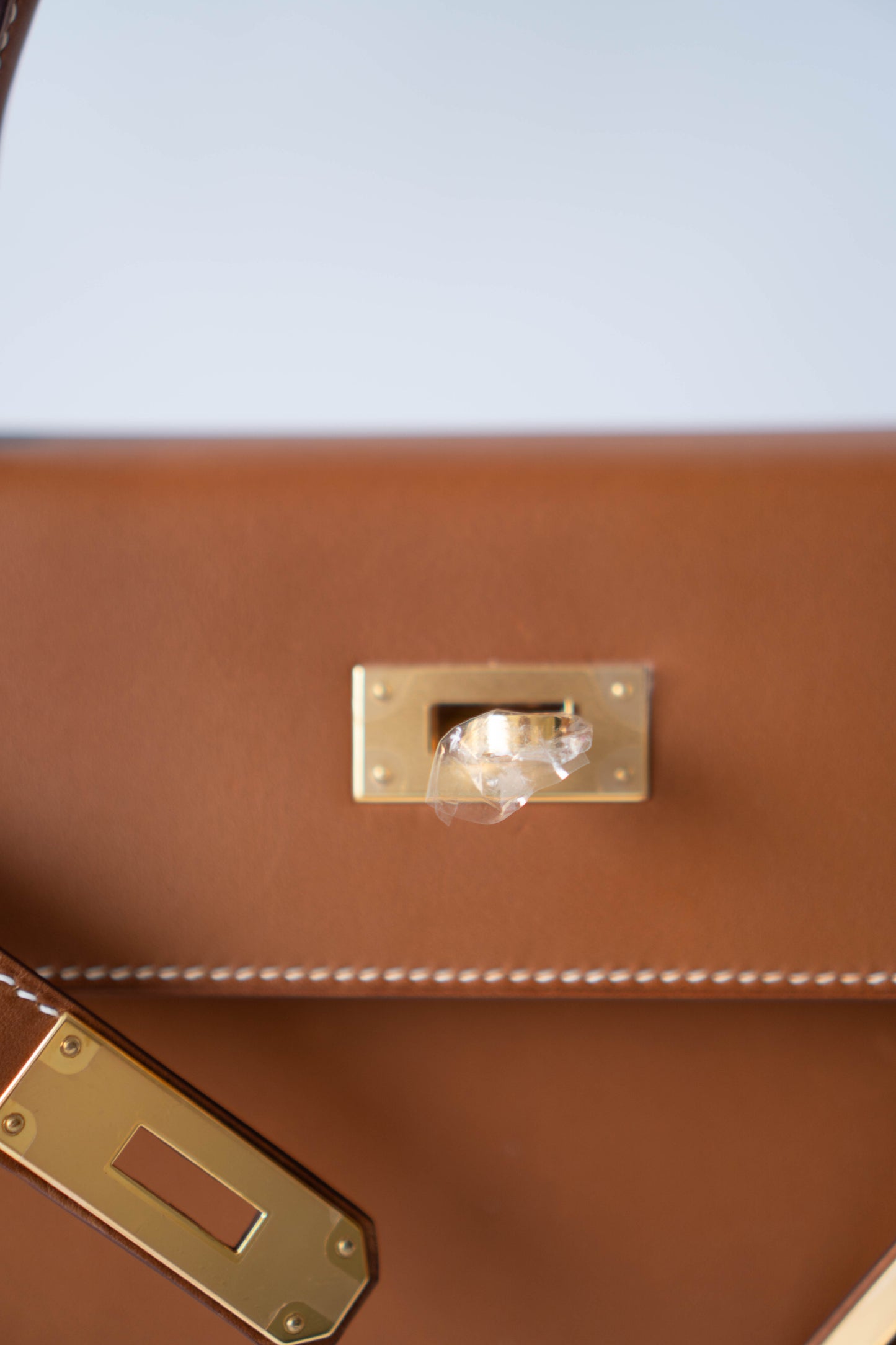 KL 28 Sellier in Barenia Leather with Gold Hardware