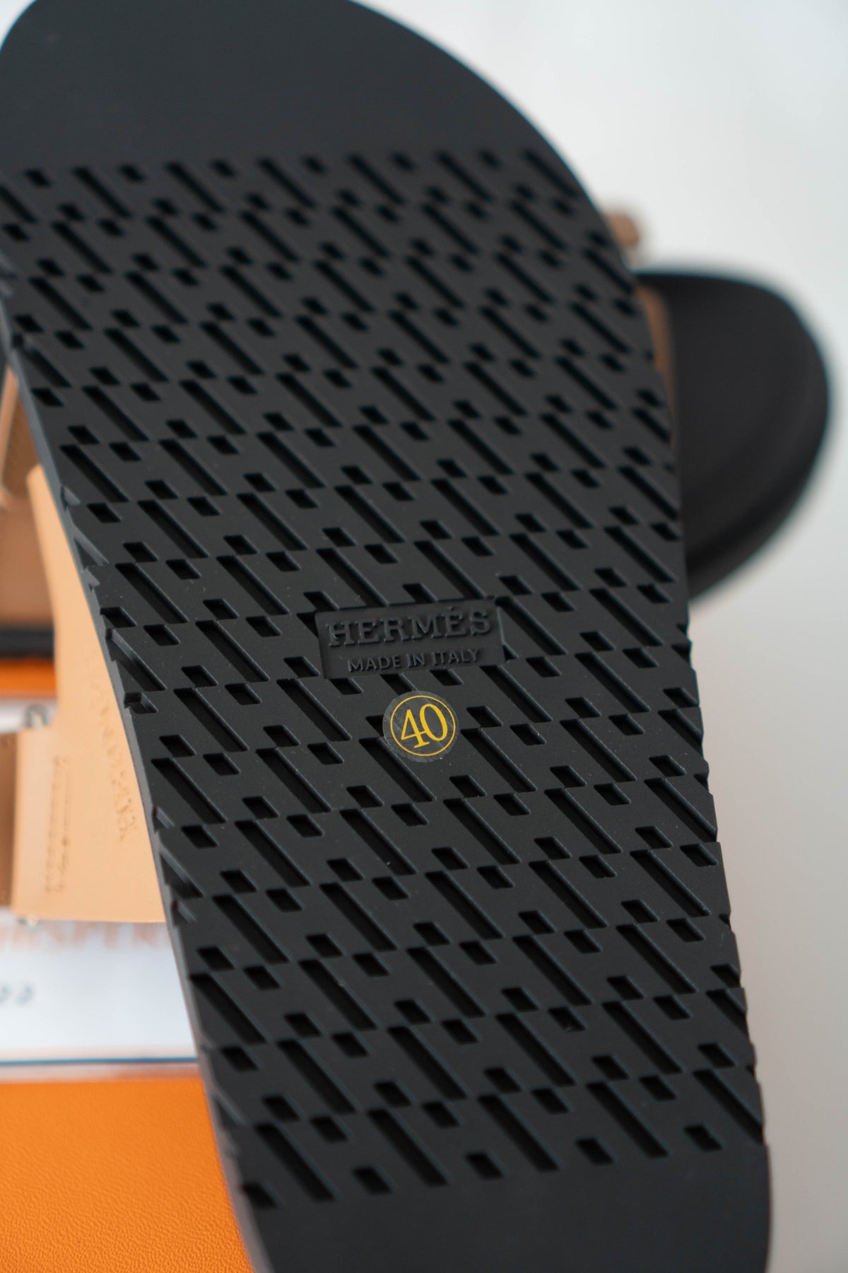 Chypre Sandals – Gold Calfskin & Black Rubber Sole