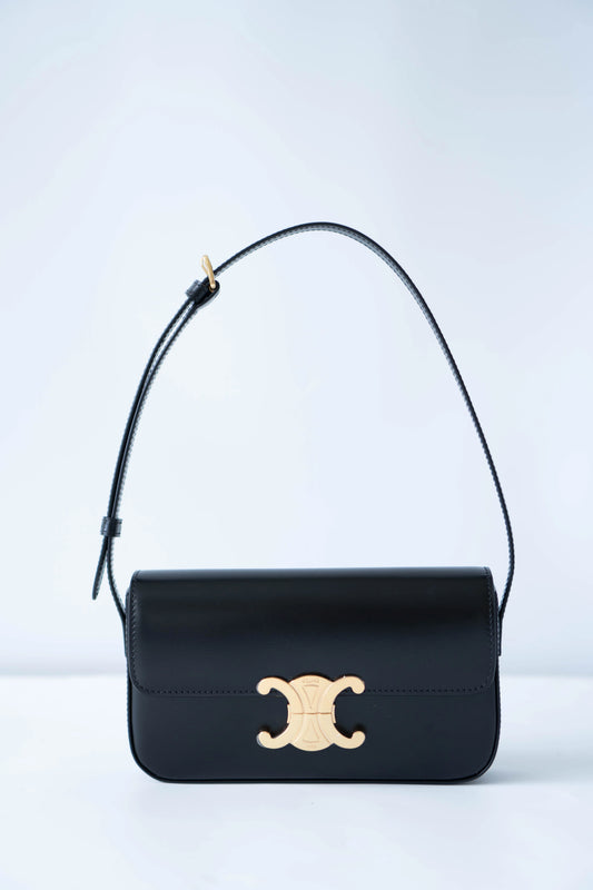 Claud Triomphe in Shiny Calfskin with Gold Hardware