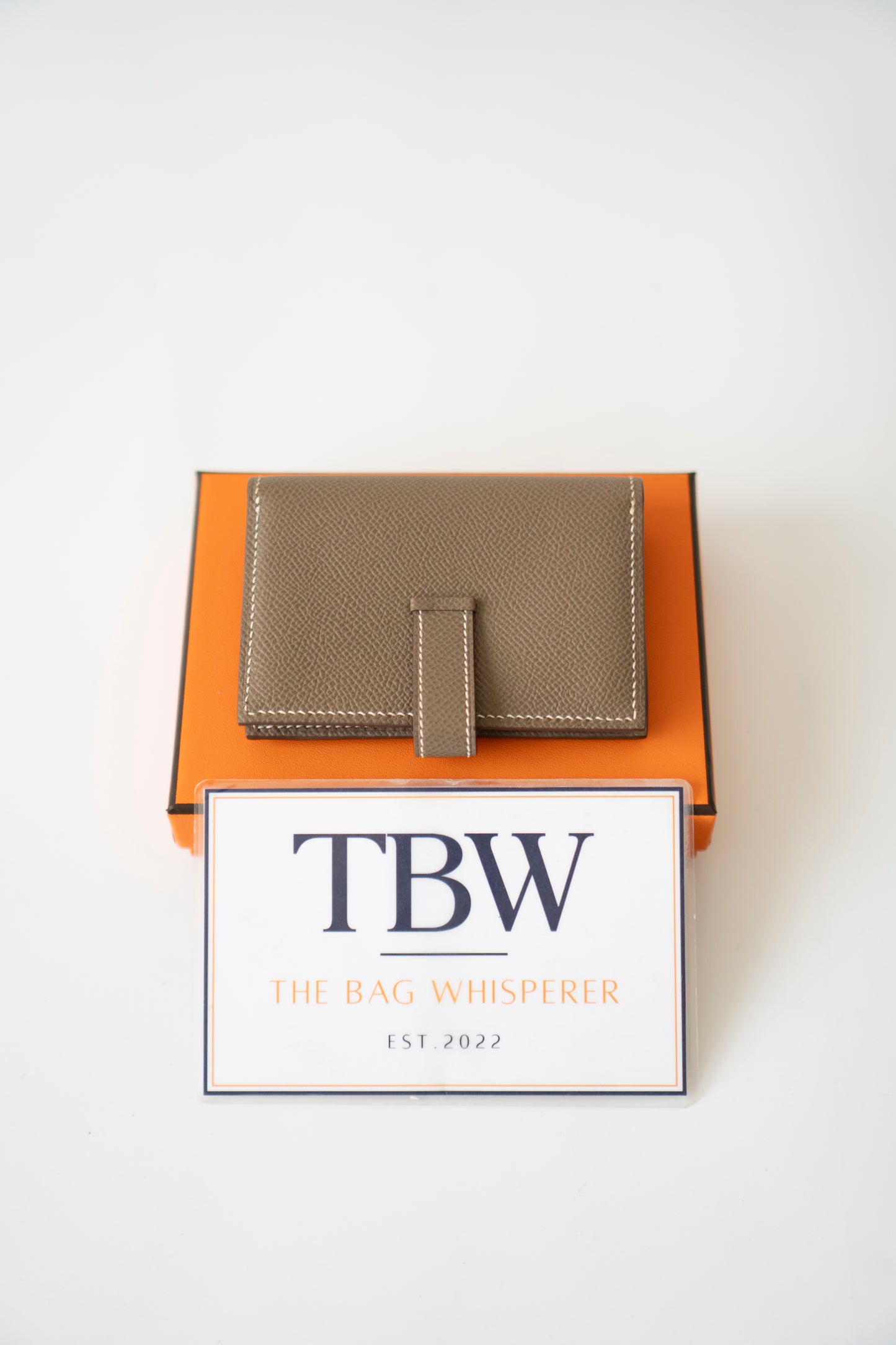 Bearn Card Wallet – Etoupe Epsom Leather with Palladium Hardware