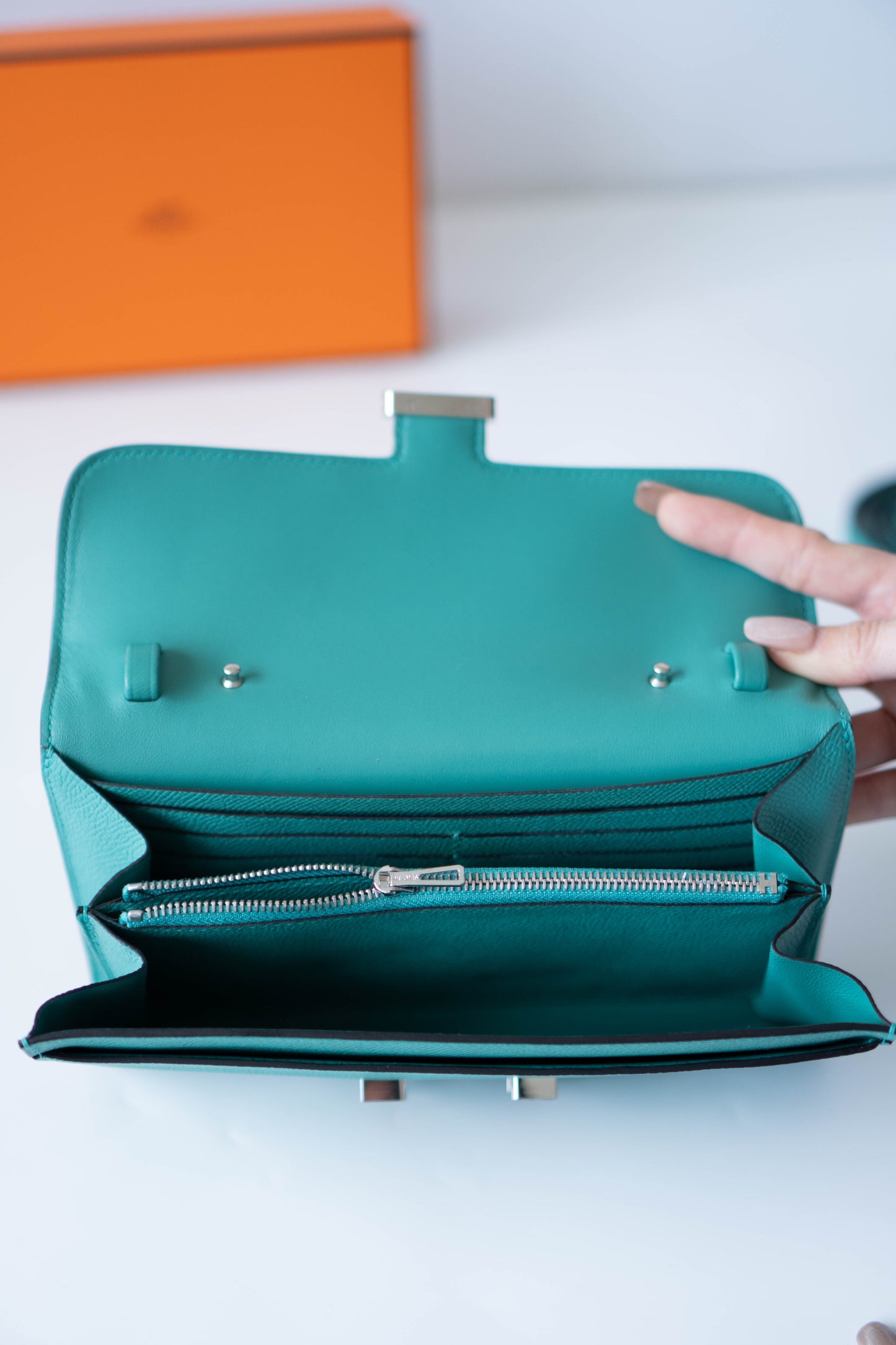 Constanc Wallet To Go Touch Vert Jade Epsom Palladium Hardware