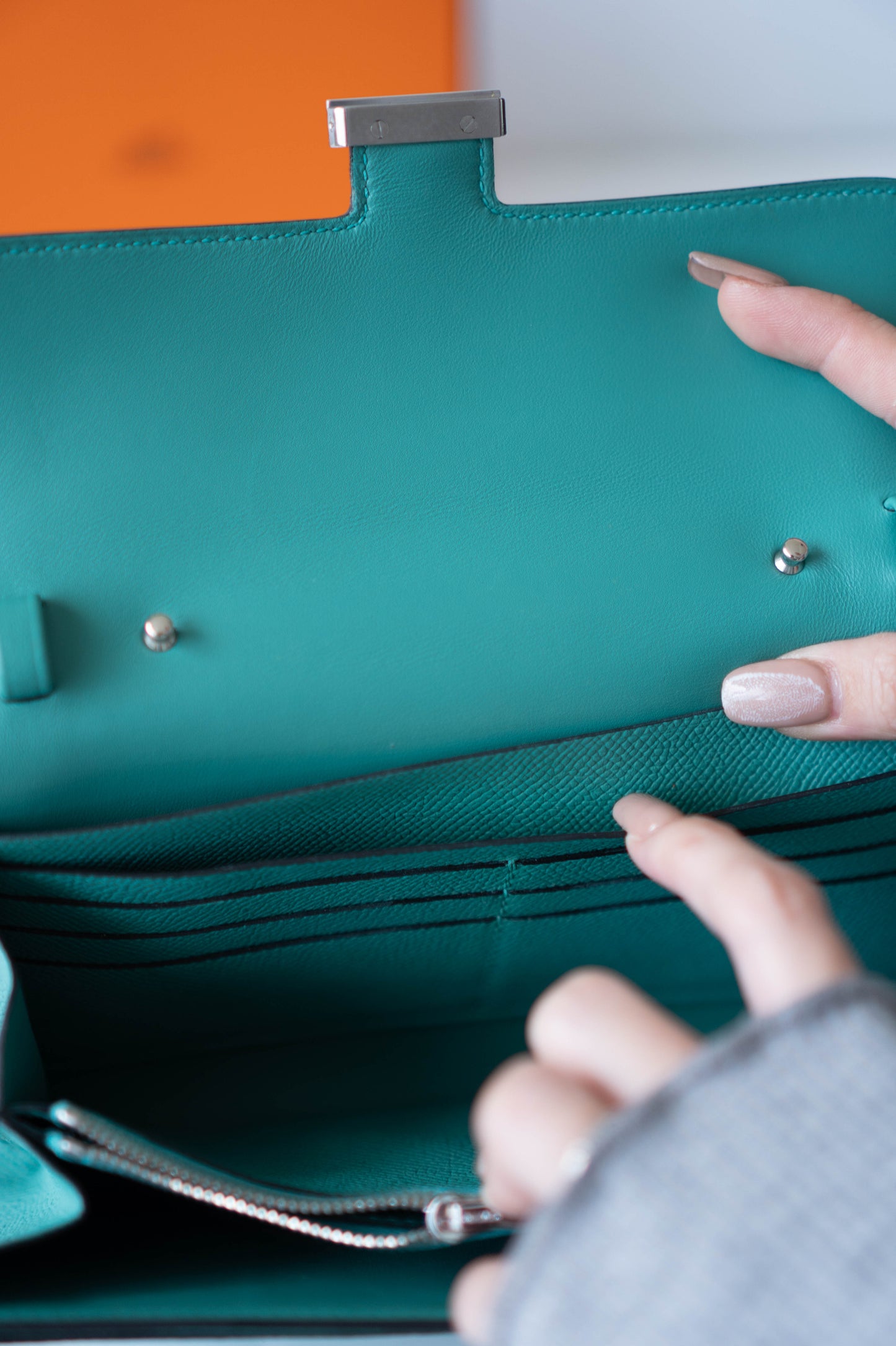 Constanc Wallet To Go Touch Vert Jade Epsom Palladium Hardware