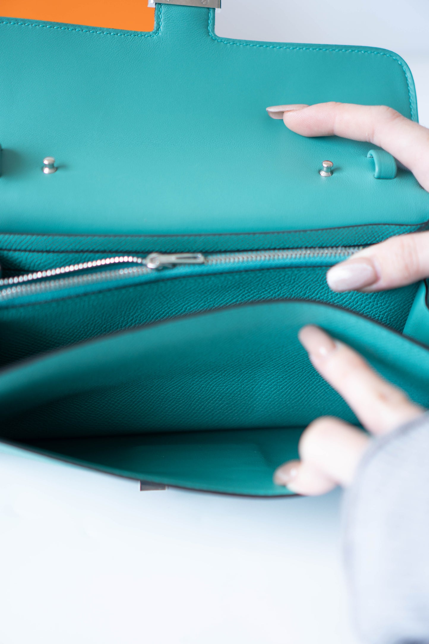 Constanc Wallet To Go Touch Vert Jade Epsom Palladium Hardware
