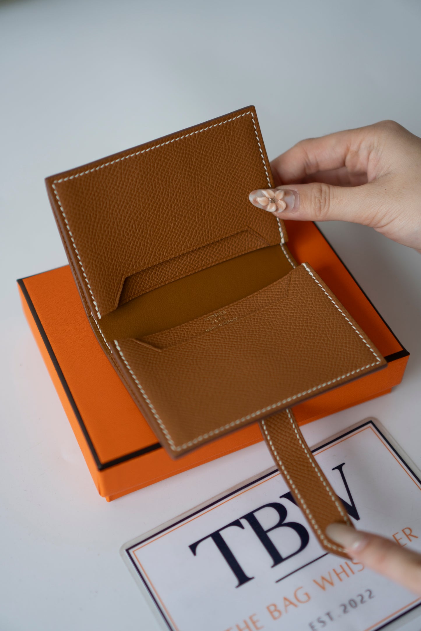 Bearn Card Holder – Gold Epsom Leather with Gold Hardware