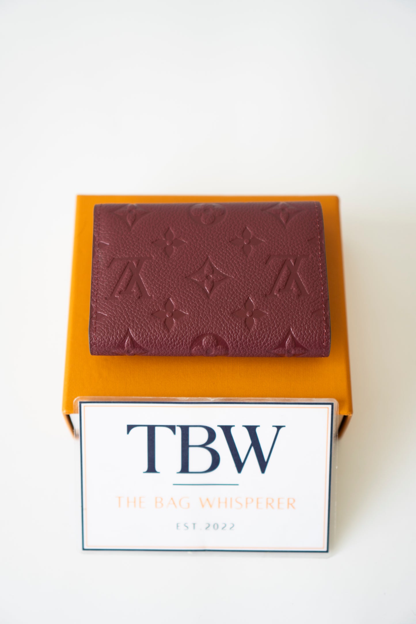 Victorine Wallet – Burgundy Empreinte Leather