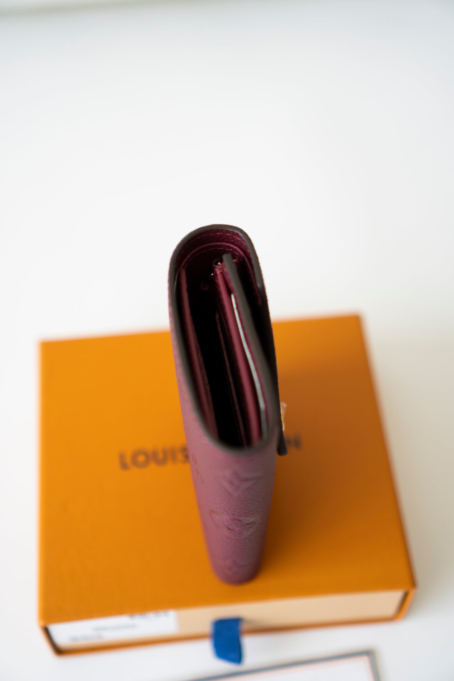 Victorine Wallet – Burgundy Empreinte Leather