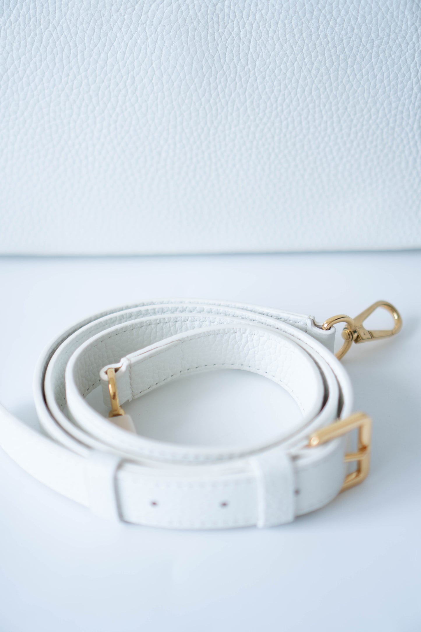 Capucine BB in Snow White Taurillon Leather With Gold Hardware