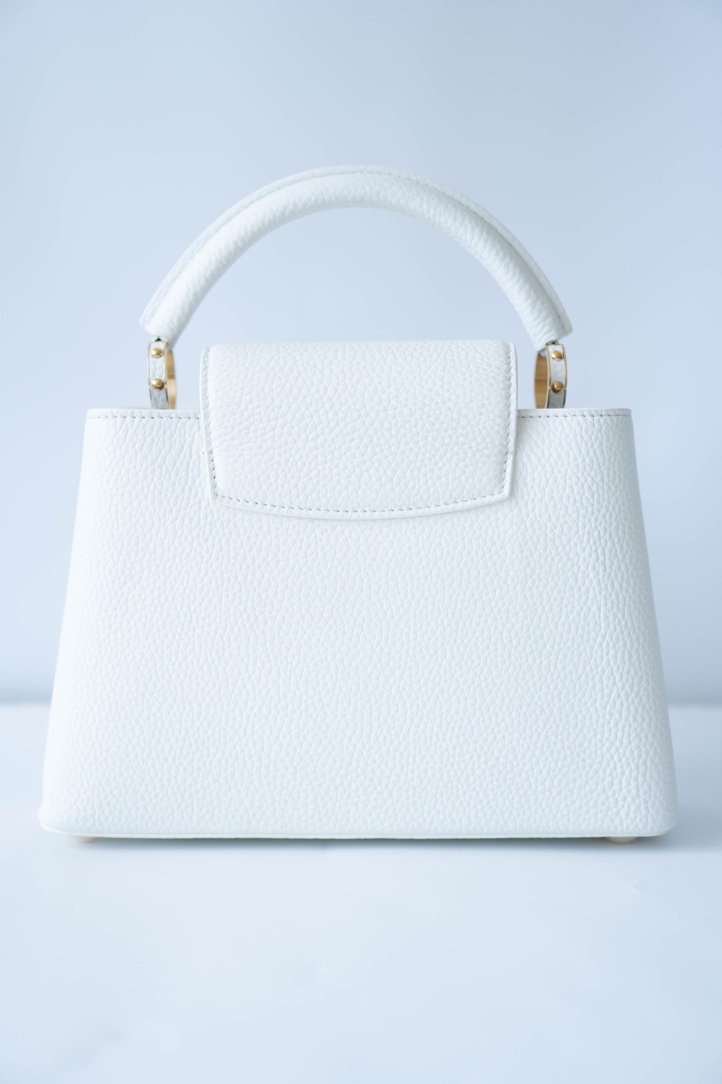 Capucine BB in Snow White Taurillon Leather With Gold Hardware
