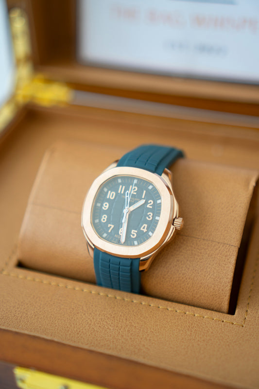 Aquanaut Travel Time 5269R – Rose Gold with Blue-Gray Dial