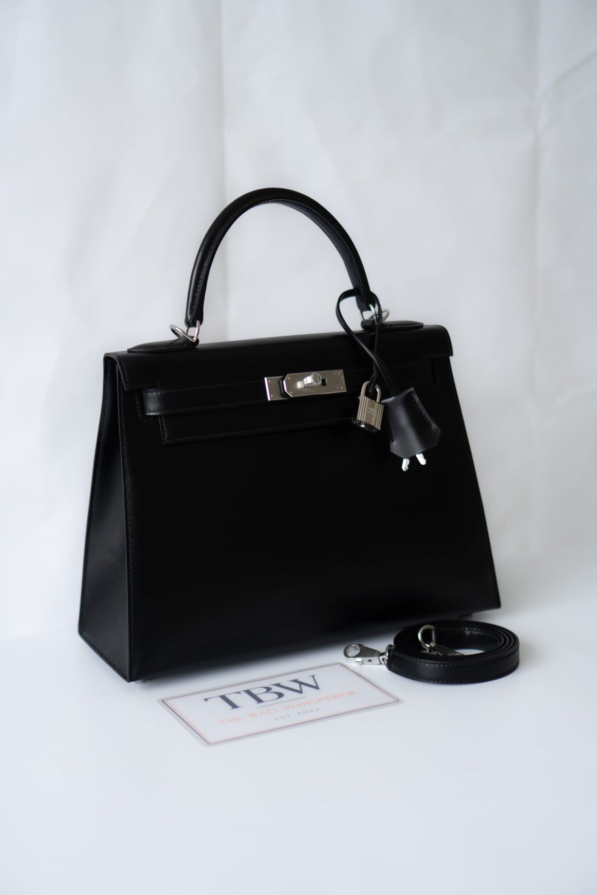 KL 28 – Black Box Leather with Palladium Hardware