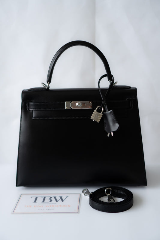 KL 28 – Black Box Leather with Palladium Hardware