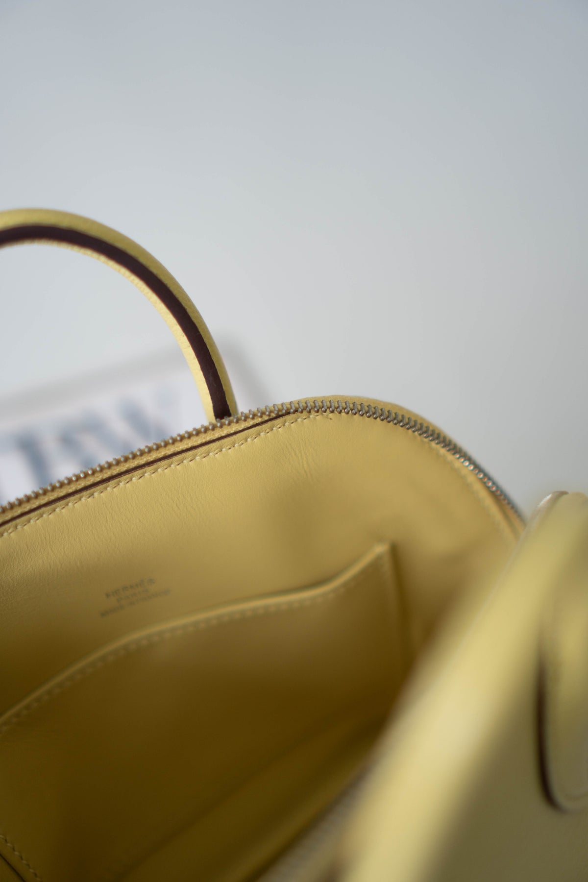 Bolide 1923 Mini Bag – Pastel Yellow Evercolor Leather