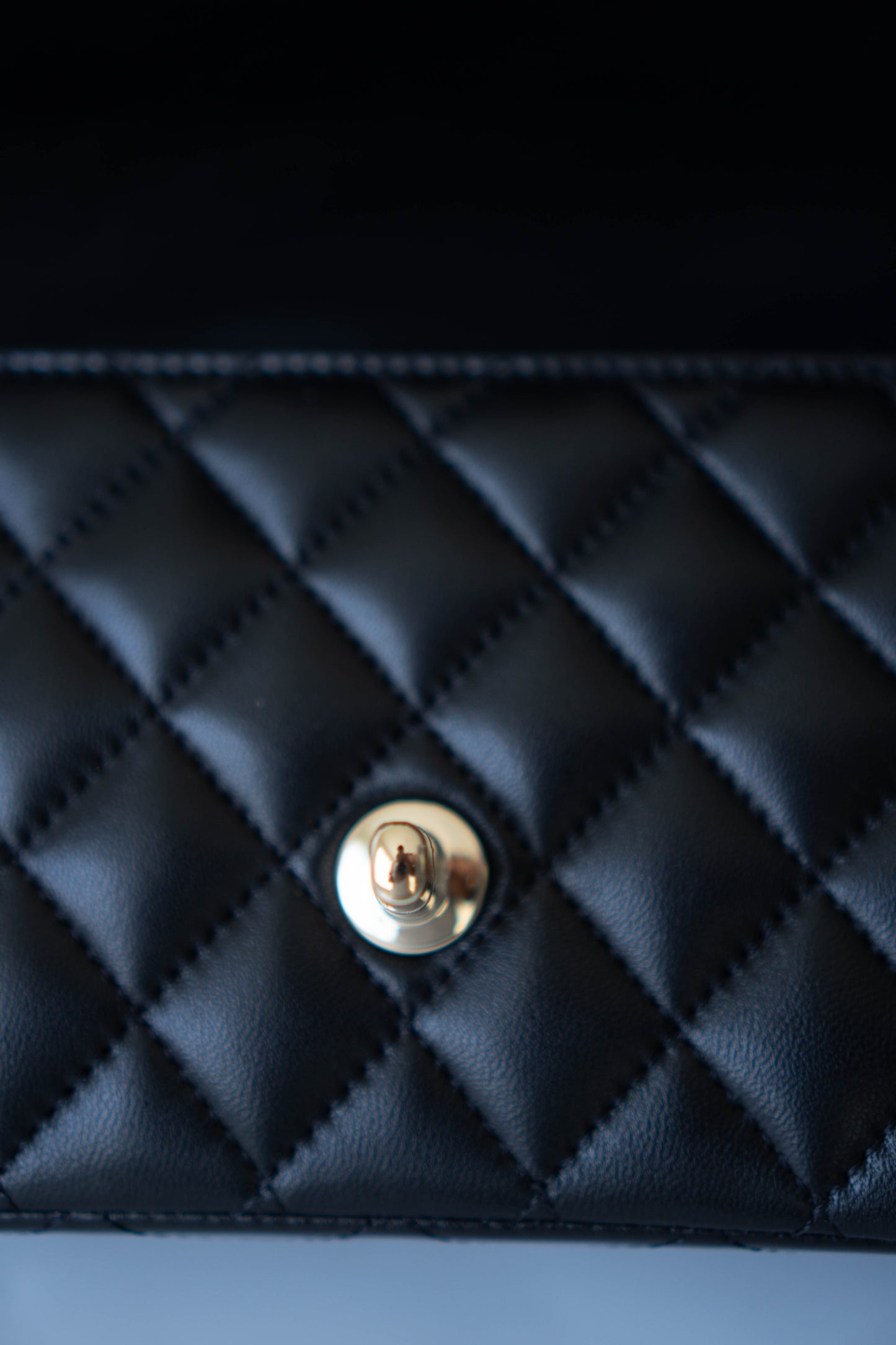 Mini Top Handle Flap – Black Lambskin with Gold Hardware