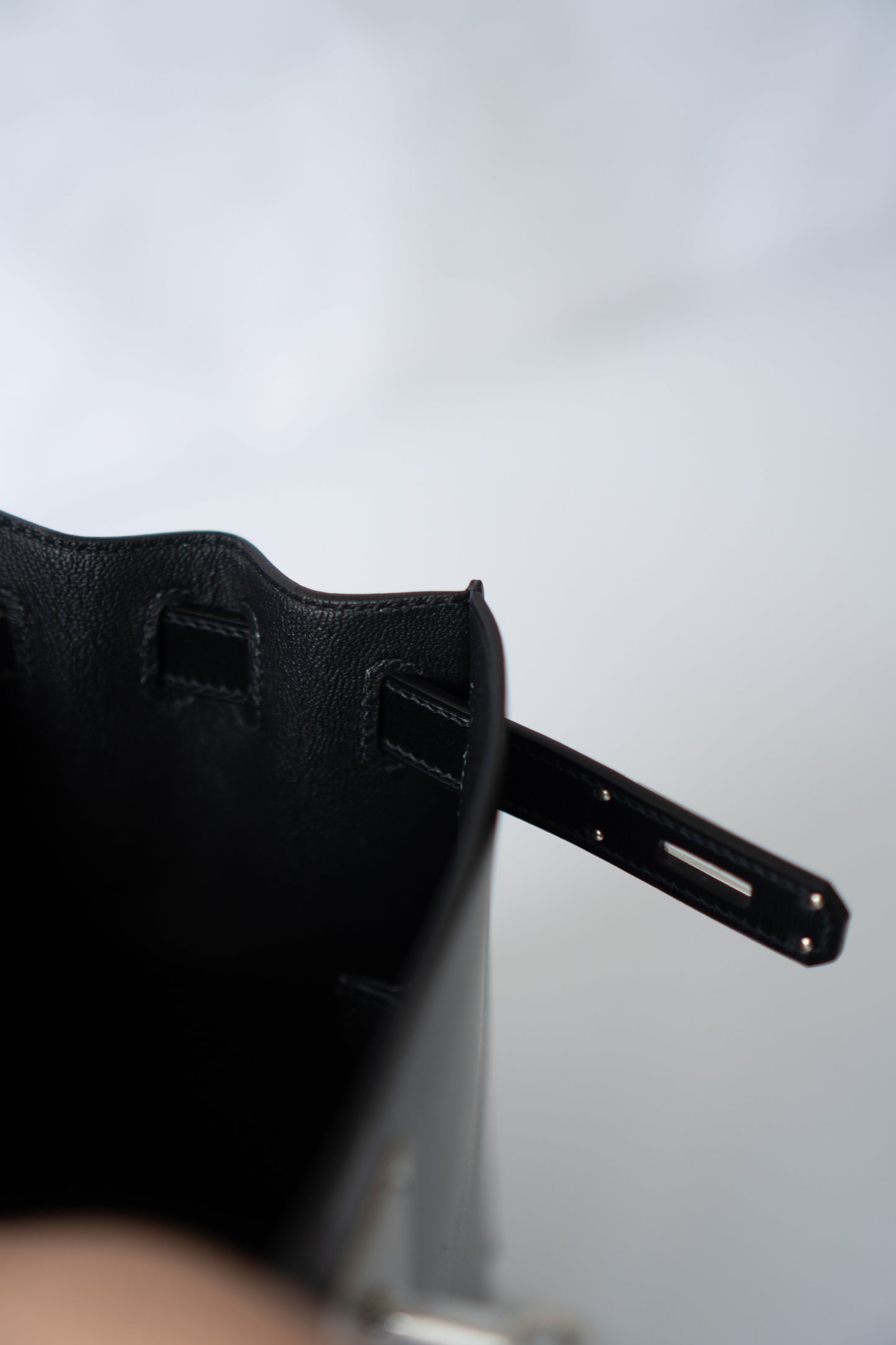 KL 28 – Black Box Leather with Palladium Hardware