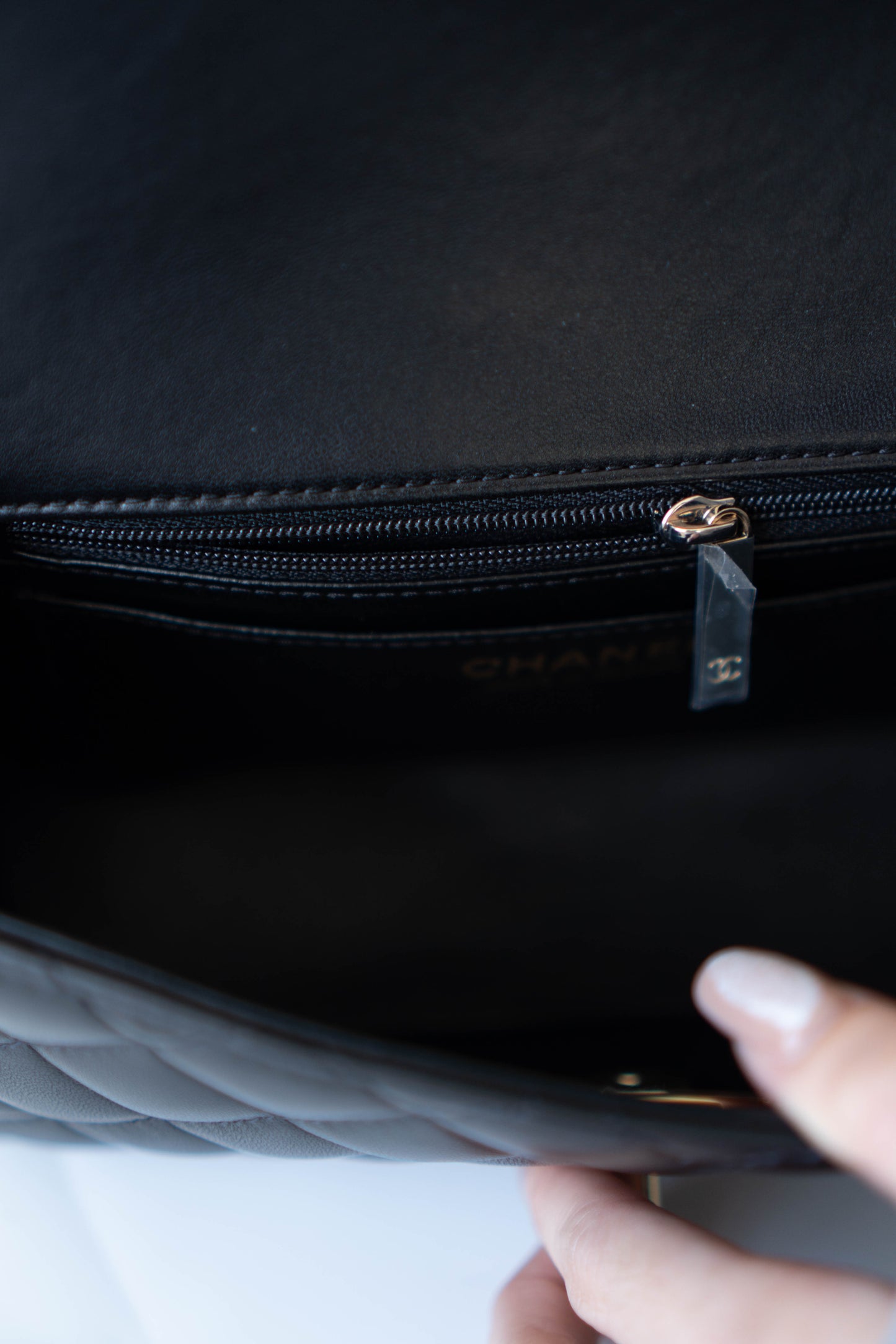 Mini Top Handle Flap – Black Lambskin with Gold Hardware