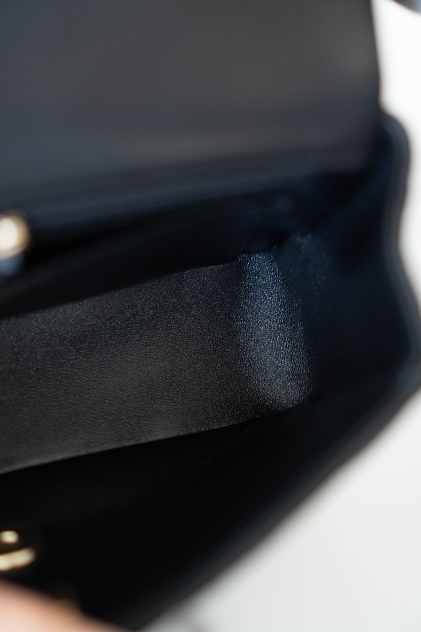 Mini Top Handle Flap – Black Lambskin with Gold Hardware