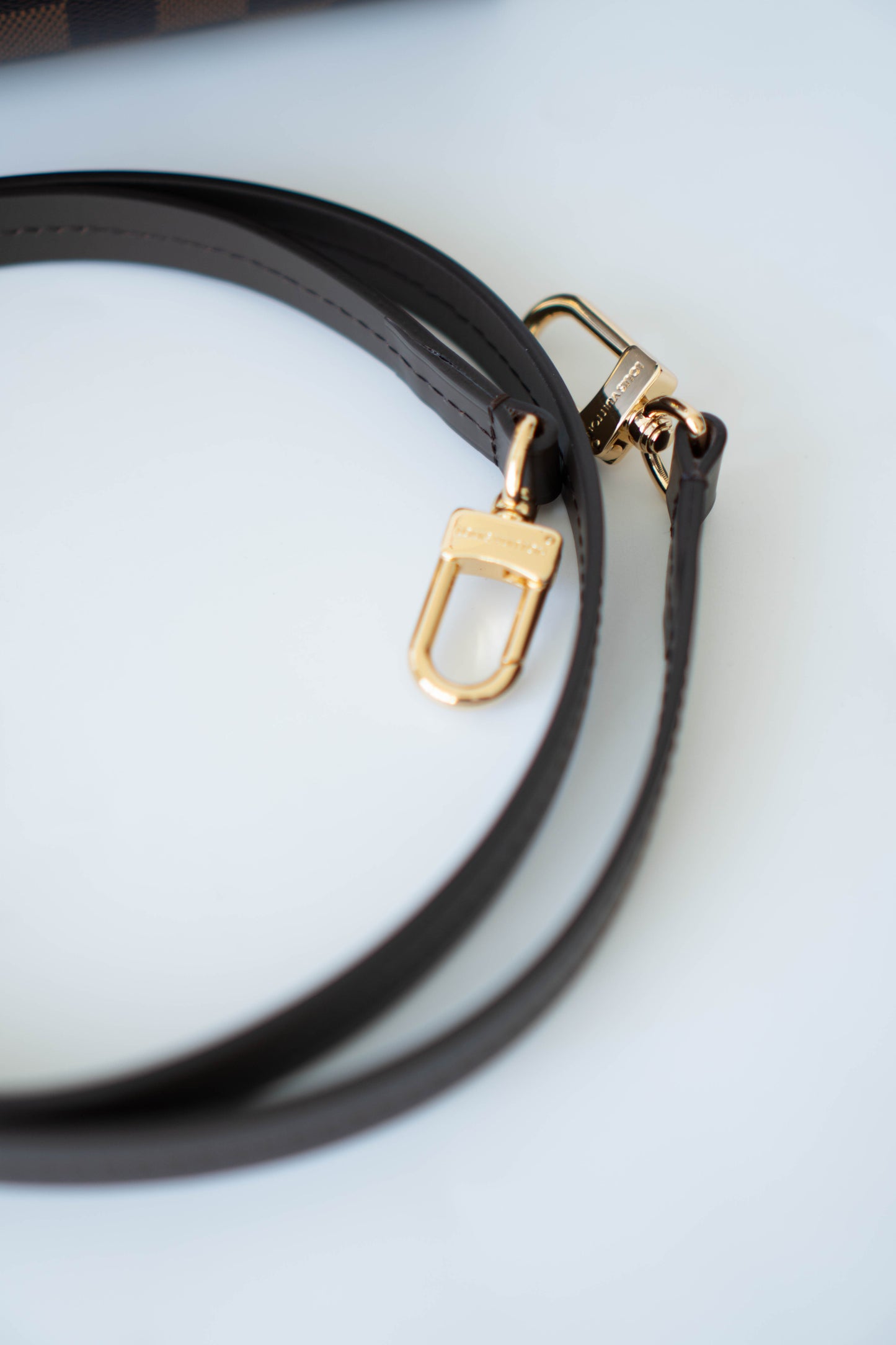 Croisette Top Handle Flap – Damier Ebene Canvas with Gold Hardware