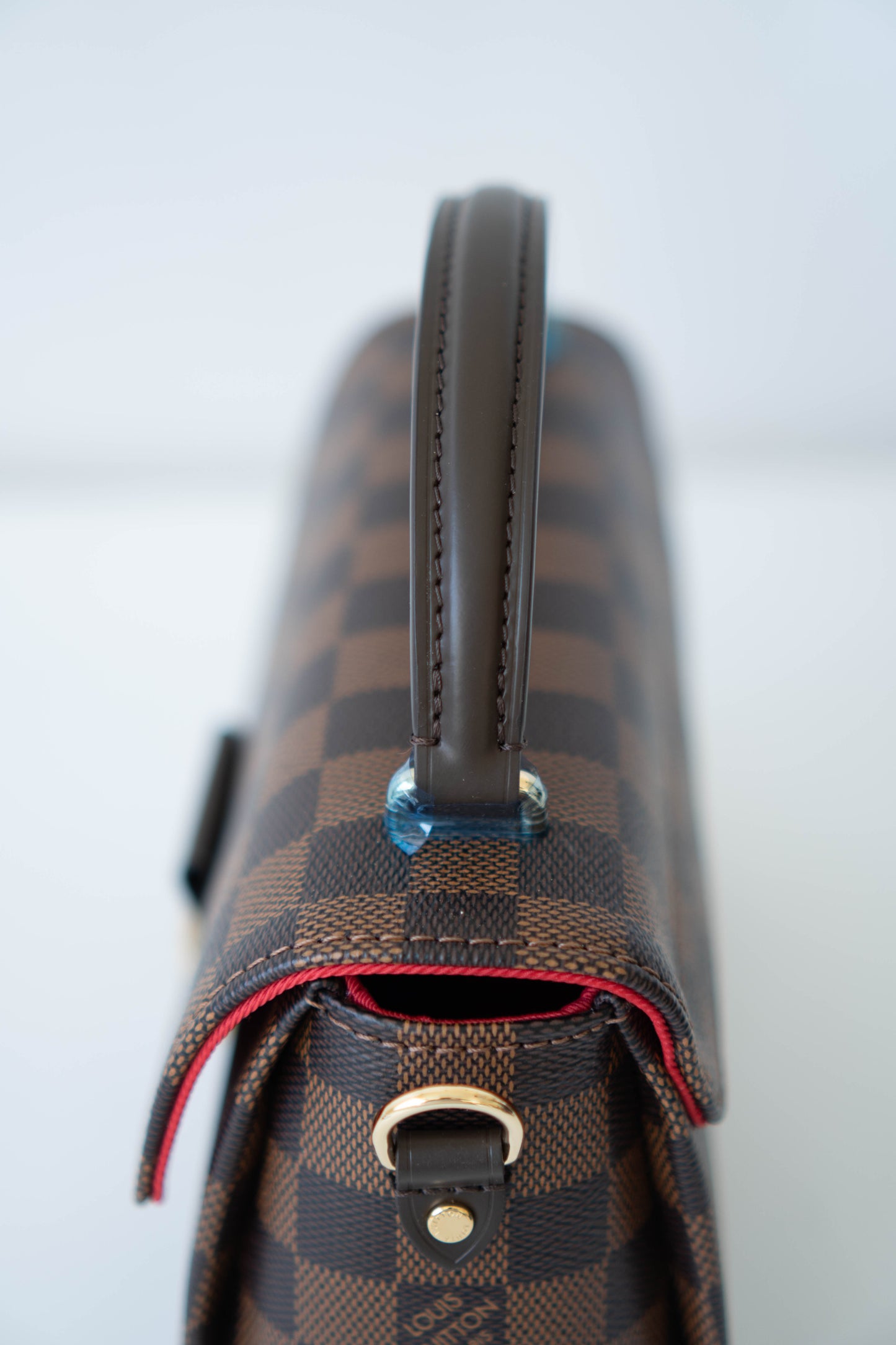 Croisette Top Handle Flap – Damier Ebene Canvas with Gold Hardware