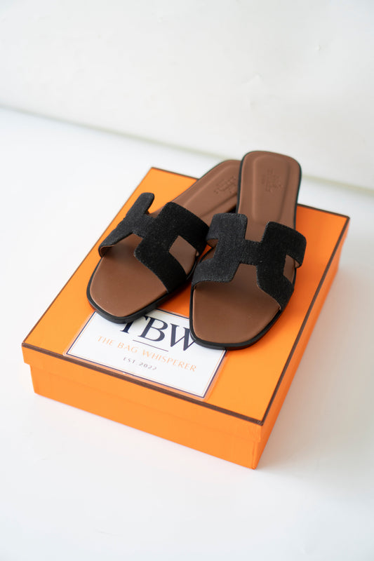 Oran Sandals – Black Denim