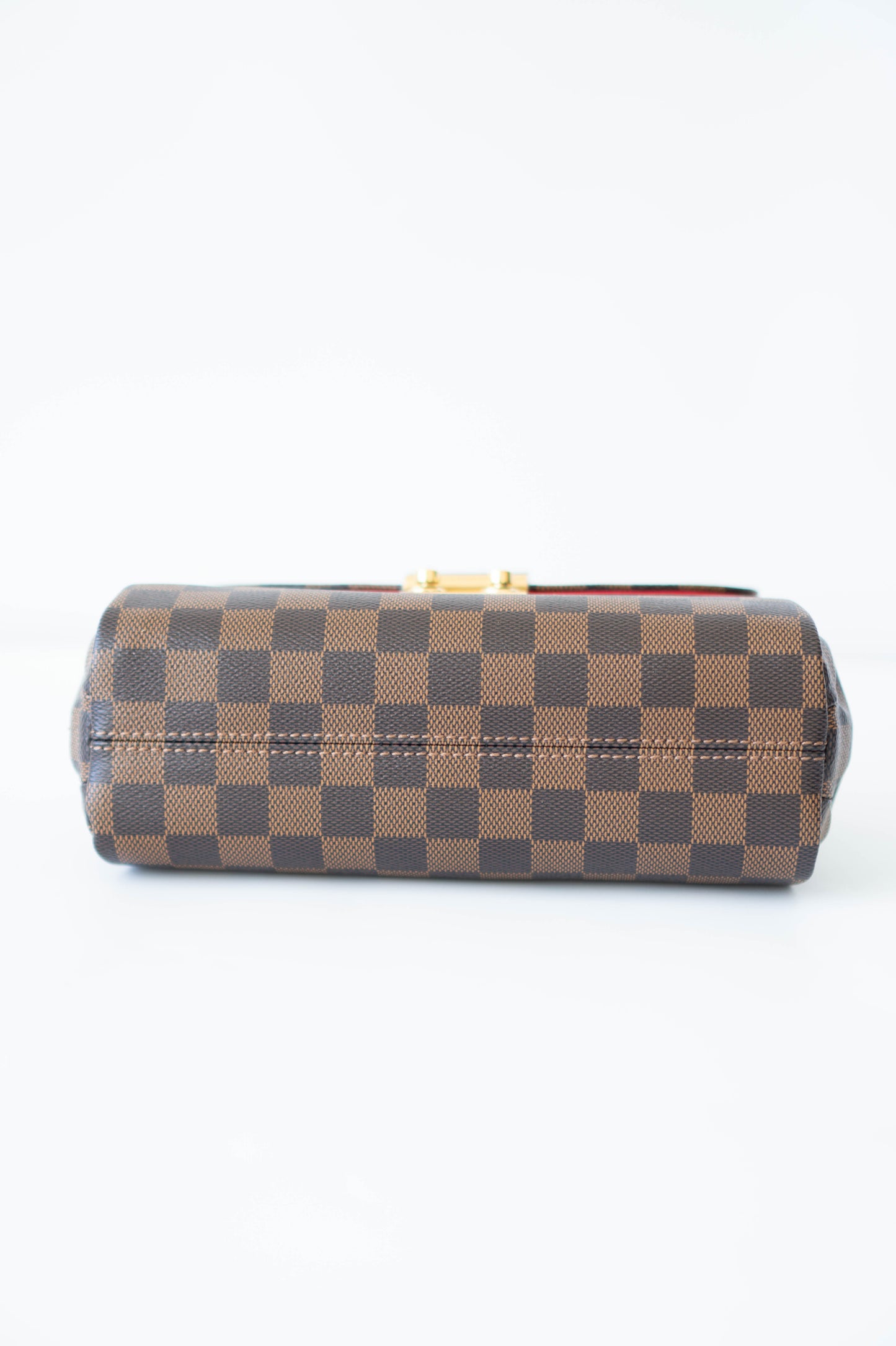 Croisette Top Handle Flap – Damier Ebene Canvas with Gold Hardware