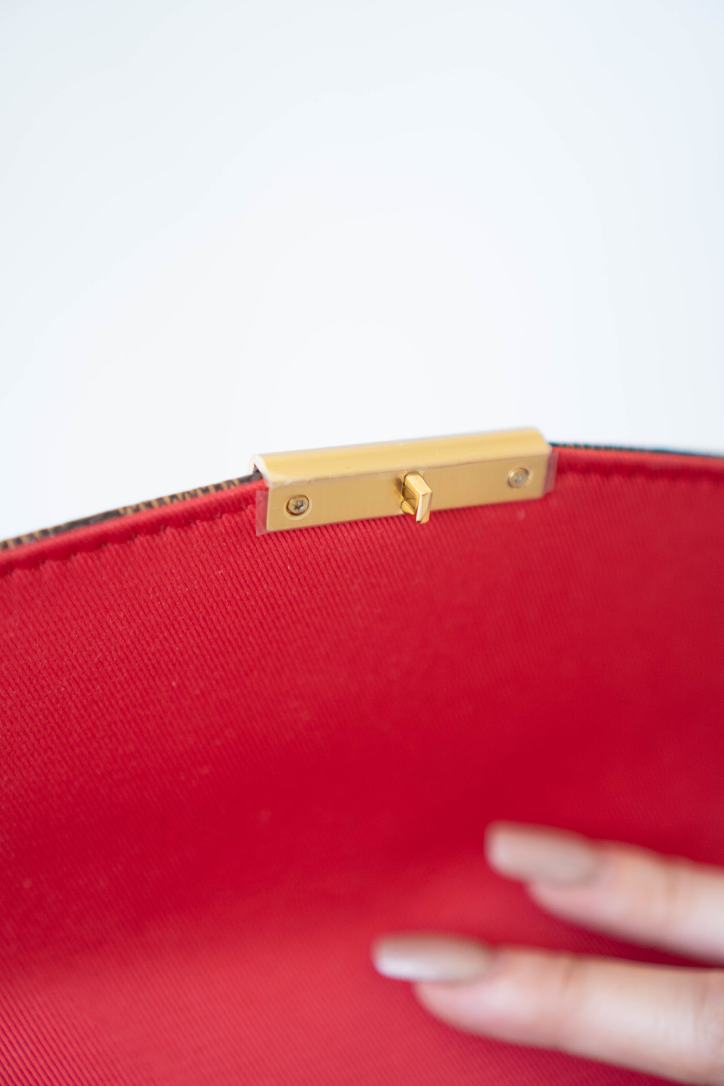 Croisette Top Handle Flap – Damier Ebene Canvas with Gold Hardware