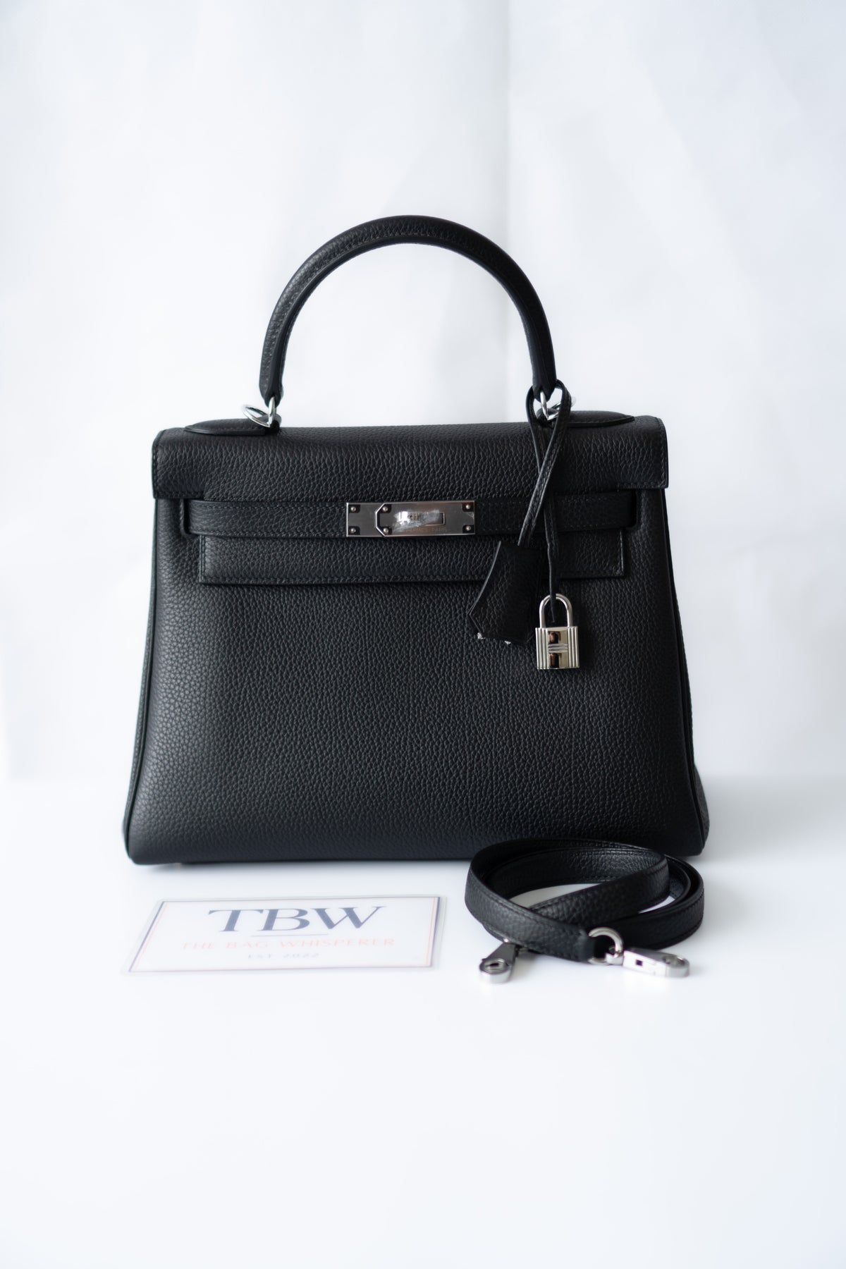 KL 28 – Black Togo with Palladium Hardware