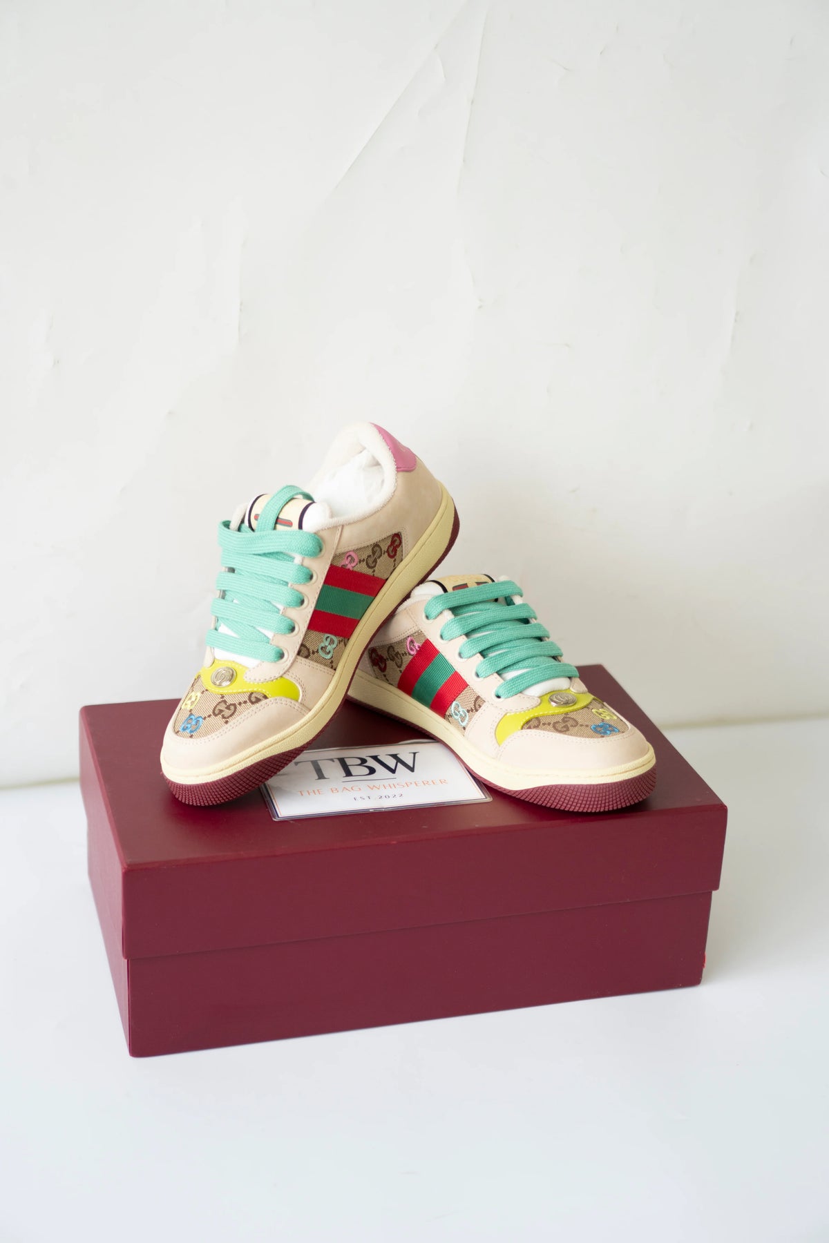 Screener GG Sneaker (Size 40) – Multicolor Canvas & Crystal Edition
