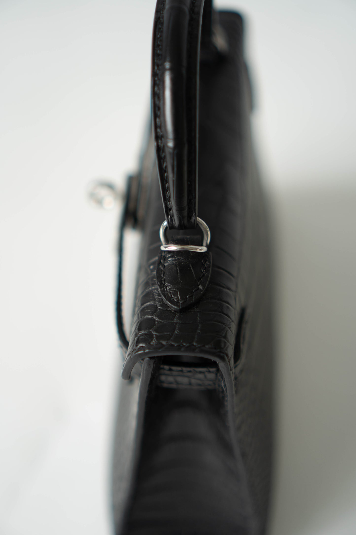 Mini KL II in Black Alligator leather with Palladium Hardware