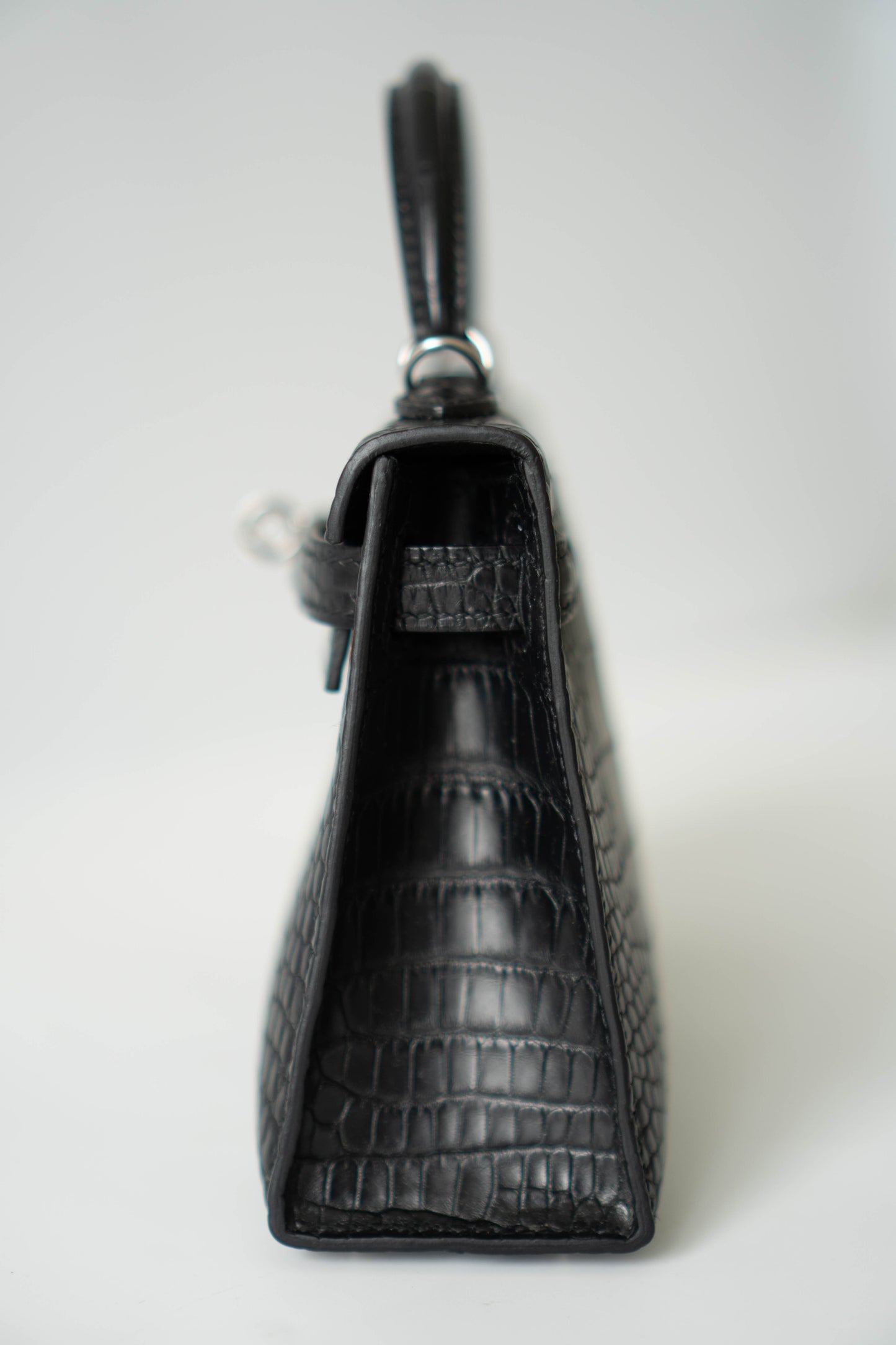 Mini KL II in Black Alligator leather with Palladium Hardware
