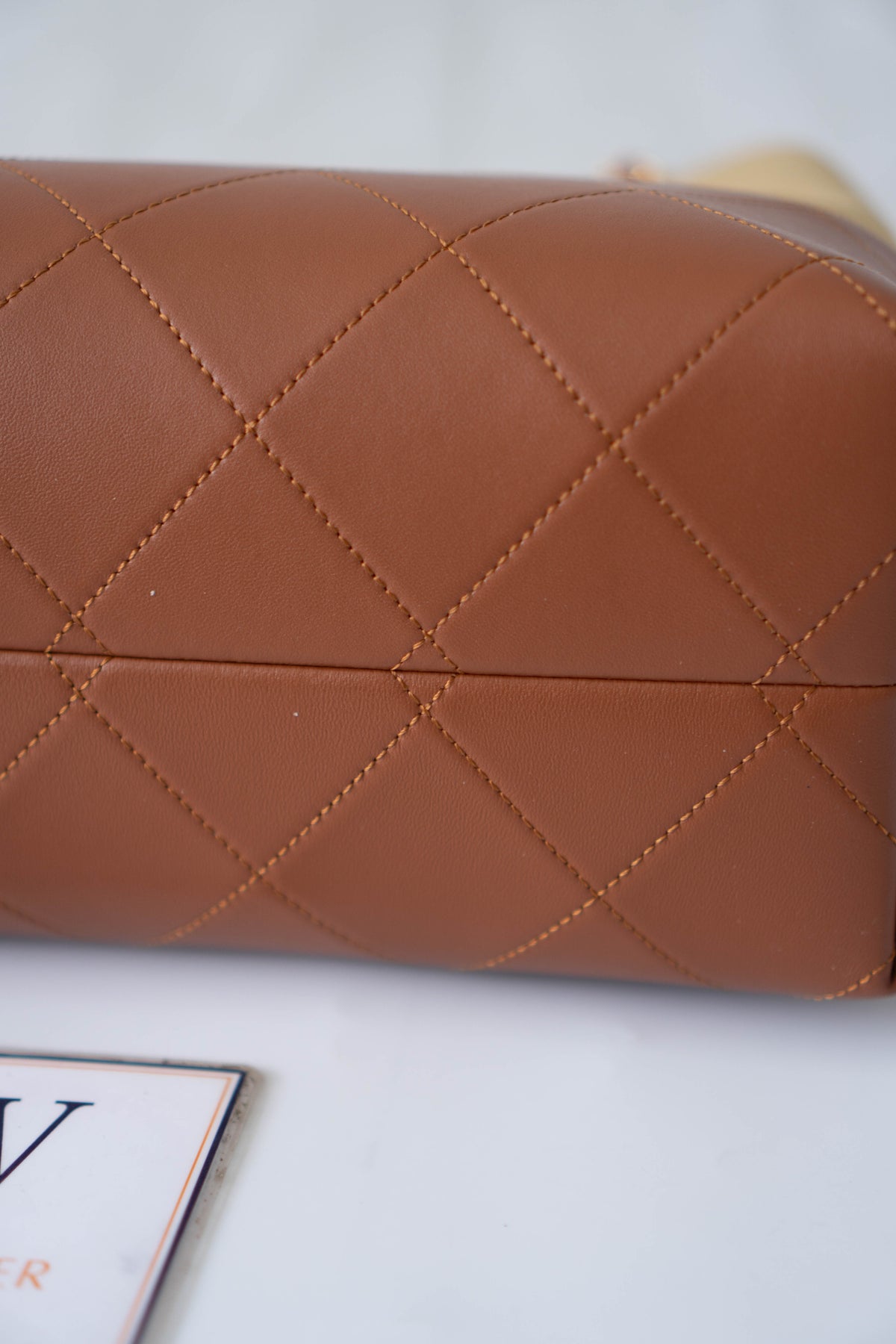 CC Large Hobo Bag – Beige Suede & Brown Calfskin