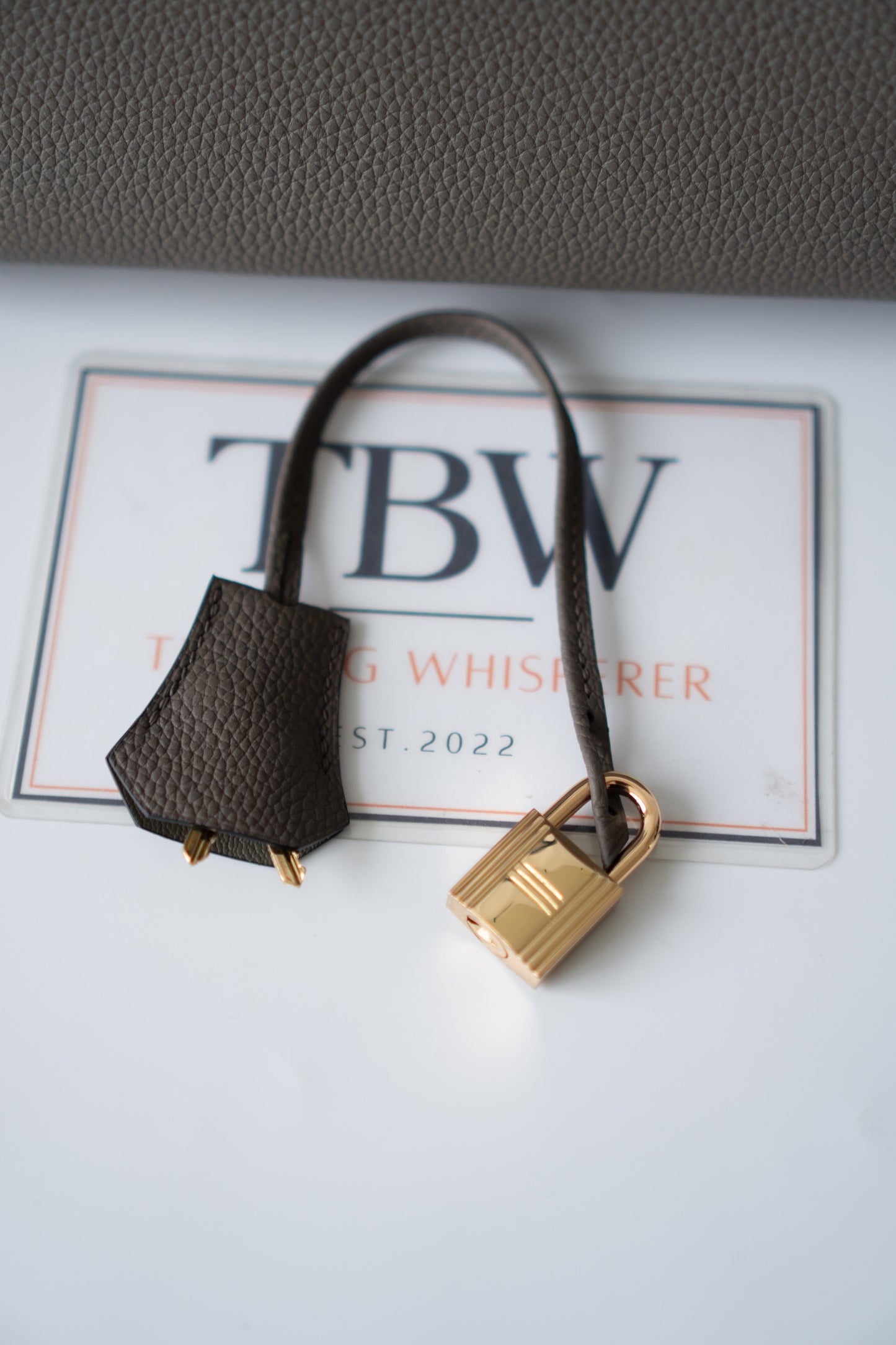 BK 25 – Gris Meyer Togo with Gold Hardware