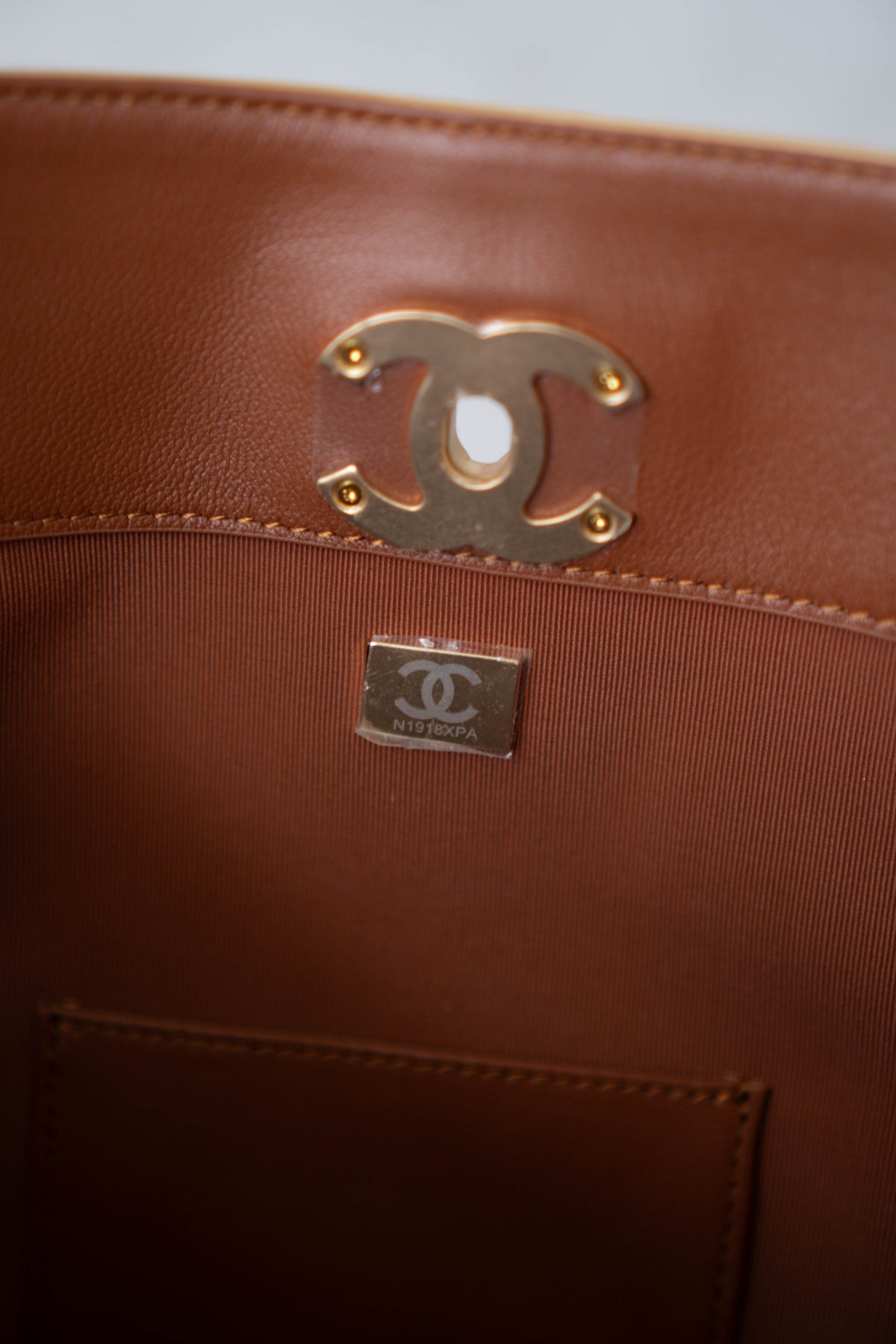 CC Large Hobo Bag – Beige Suede & Brown Calfskin