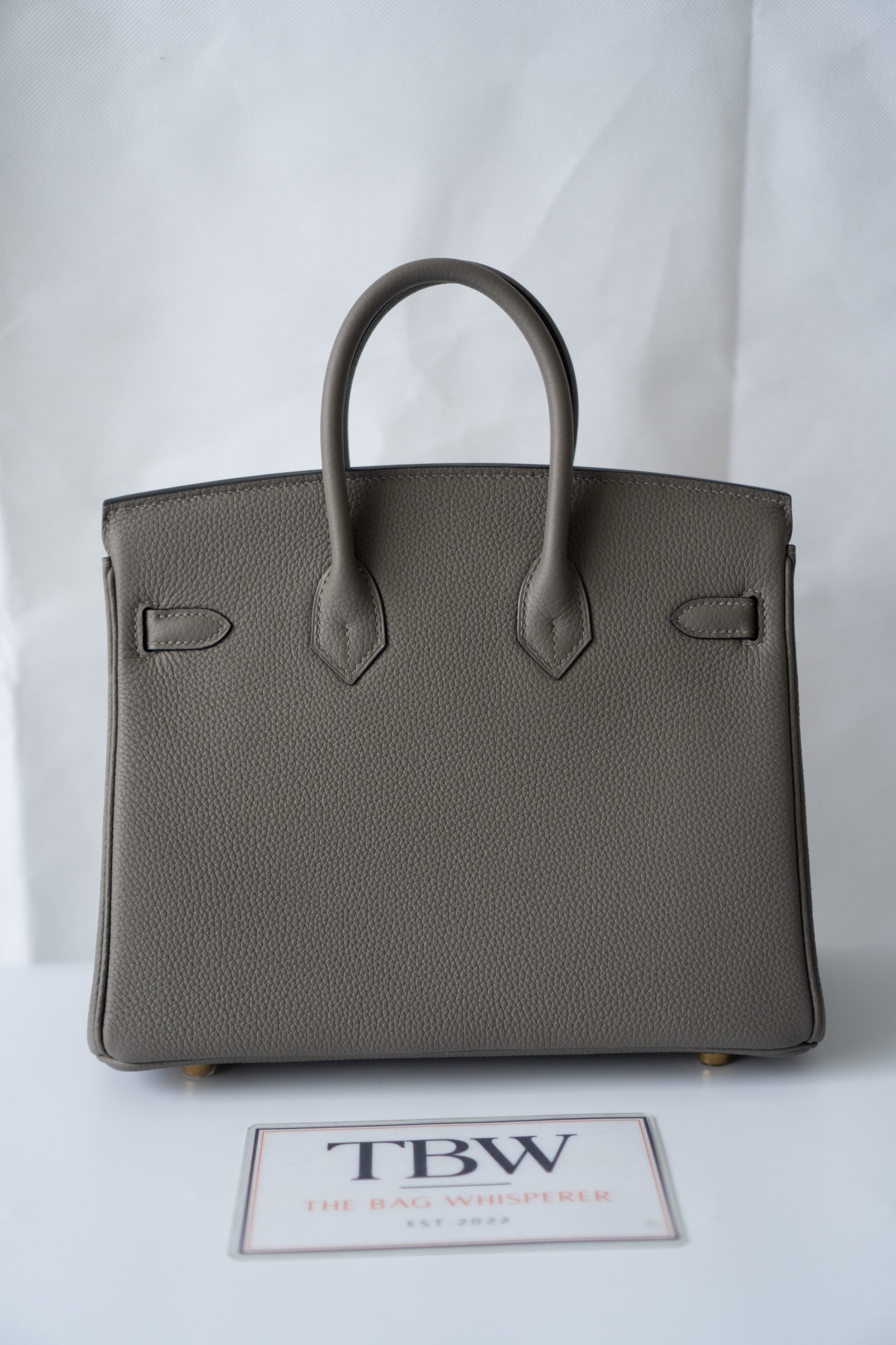 BK 25 – Gris Meyer Togo with Gold Hardware