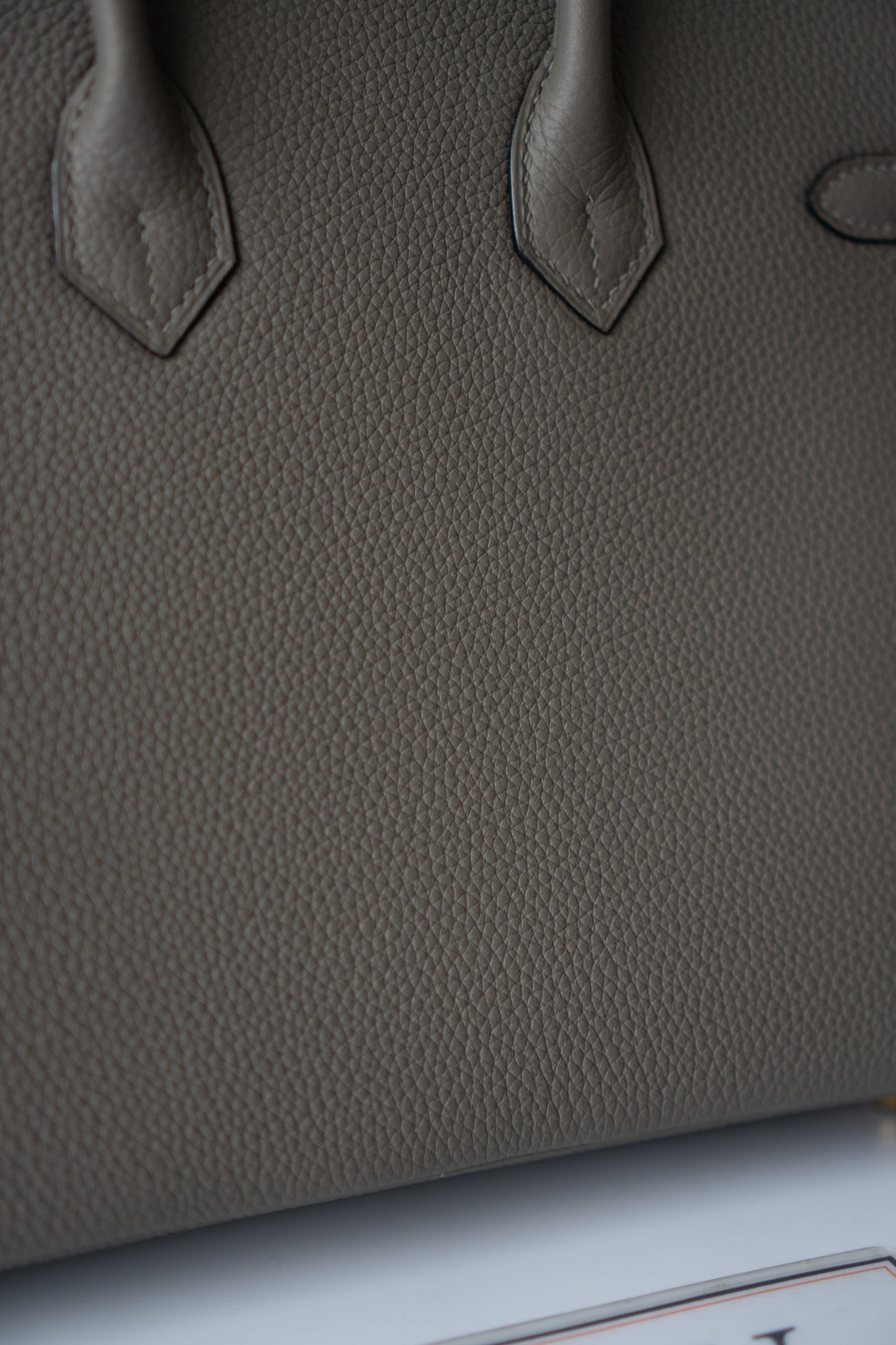BK 25 – Gris Meyer Togo with Gold Hardware