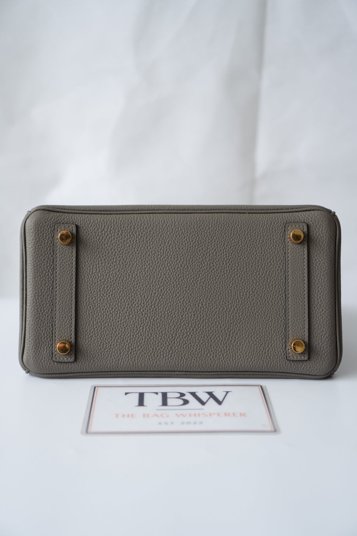 BK 25 – Gris Meyer Togo with Gold Hardware