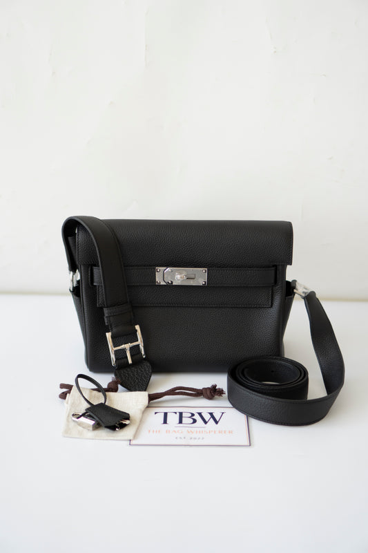 KL Messenger PM – Black Togo Leather with Palladium Hardware