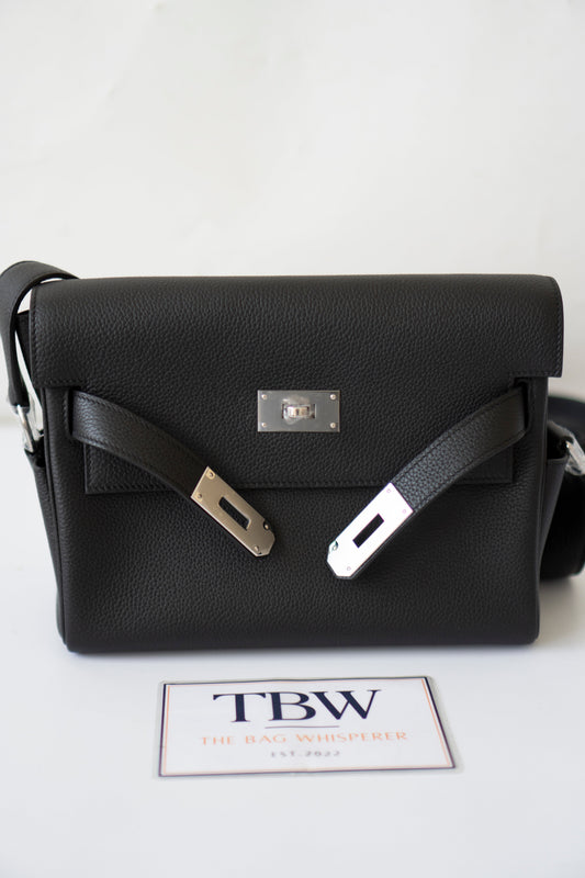 KL Messenger PM – Black Togo Leather with Palladium Hardware
