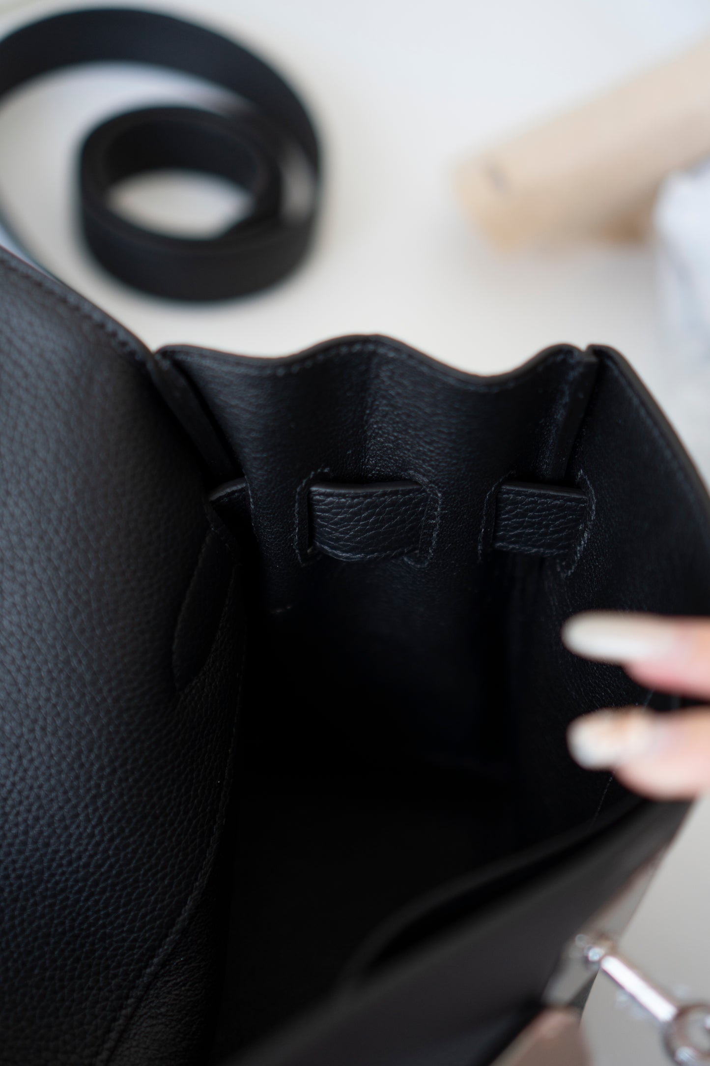 KL Messenger PM – Black Togo Leather with Palladium Hardware