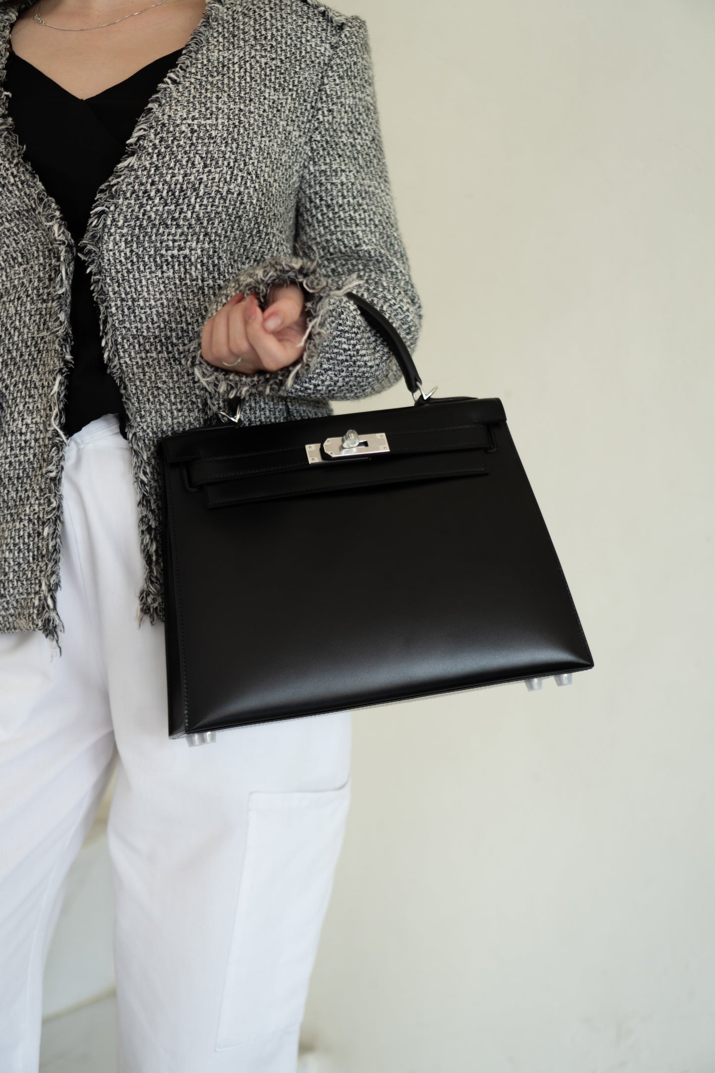 KL 28 – Black Box Leather with Palladium Hardware