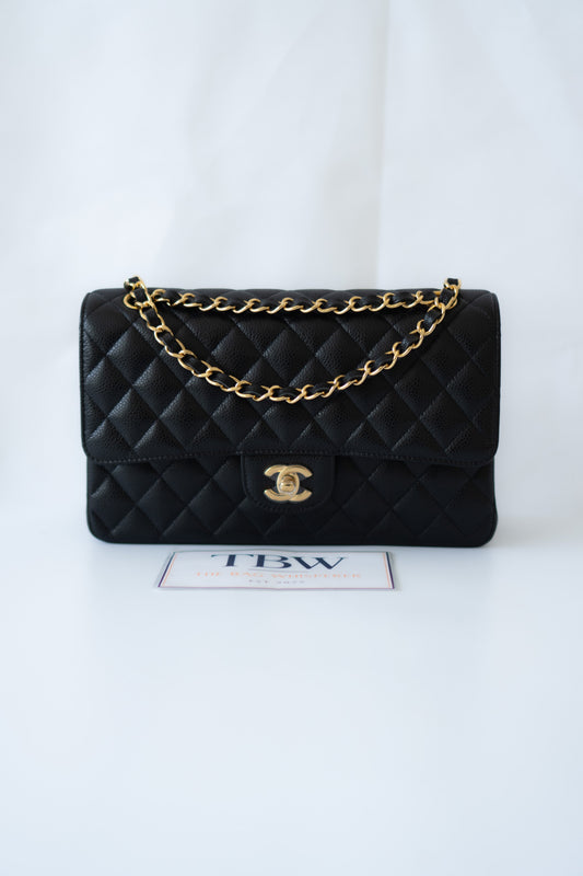 Classic Flap Bag – Medium Black Caviar with Gold Hardware