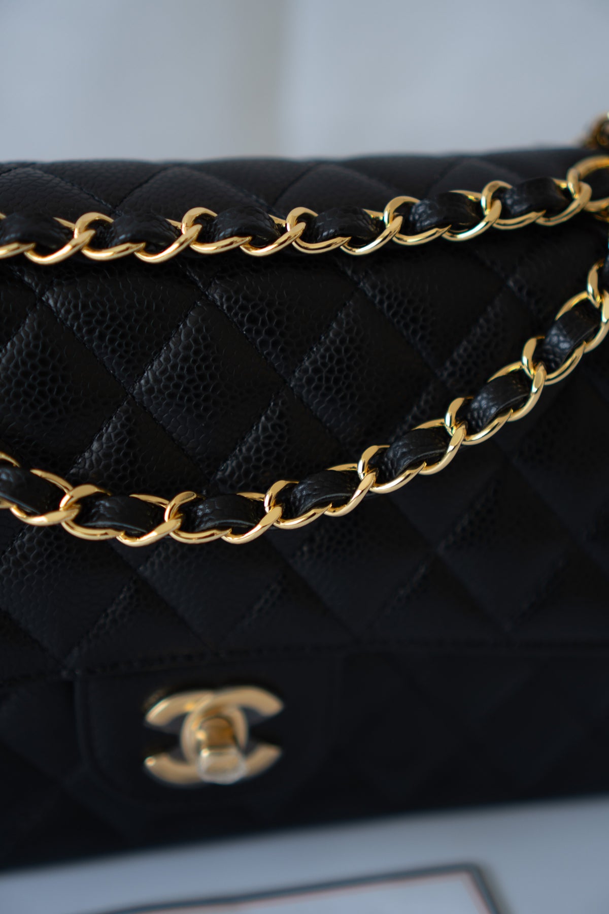 Classic Flap Bag – Medium Black Caviar with Gold Hardware
