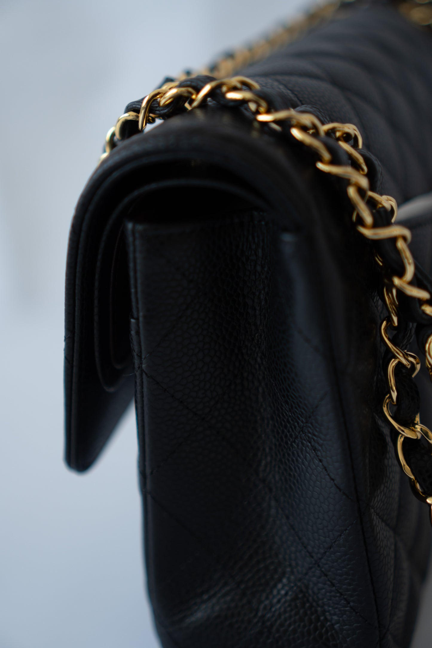 Classic Flap Bag – Medium Black Caviar with Gold Hardware