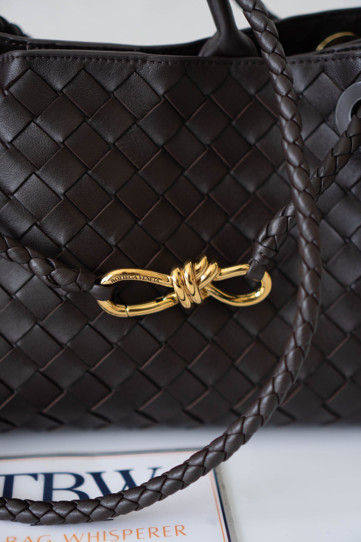 Andiamo Medium Bag – Dark Brown Intrecciato Nappa Leather