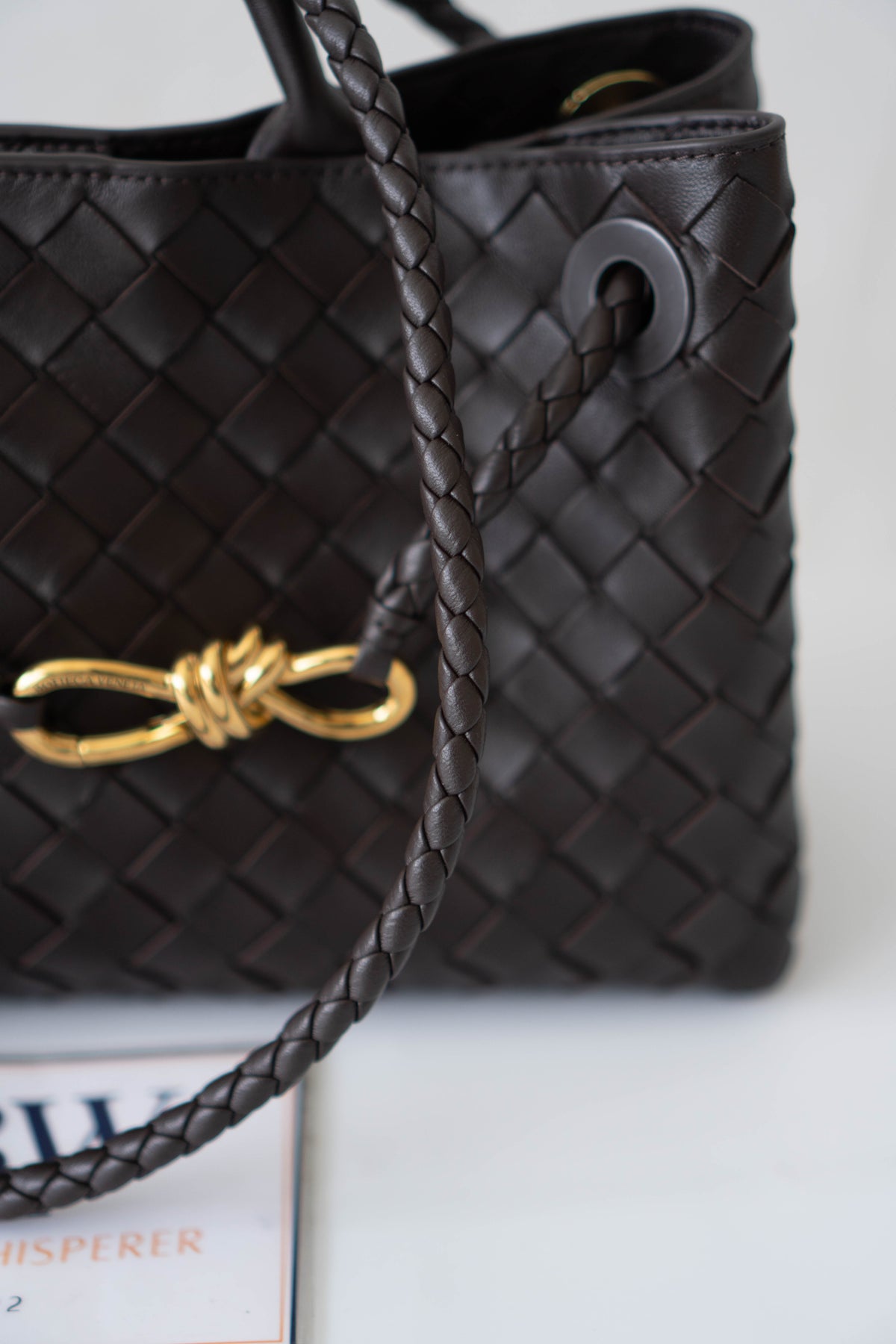 Andiamo Medium Bag – Dark Brown Intrecciato Nappa Leather