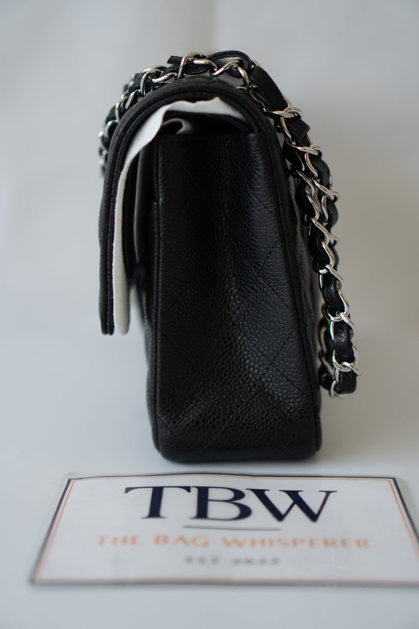Classic Flap Bag – Medium Black Caviar with Silver Hardware