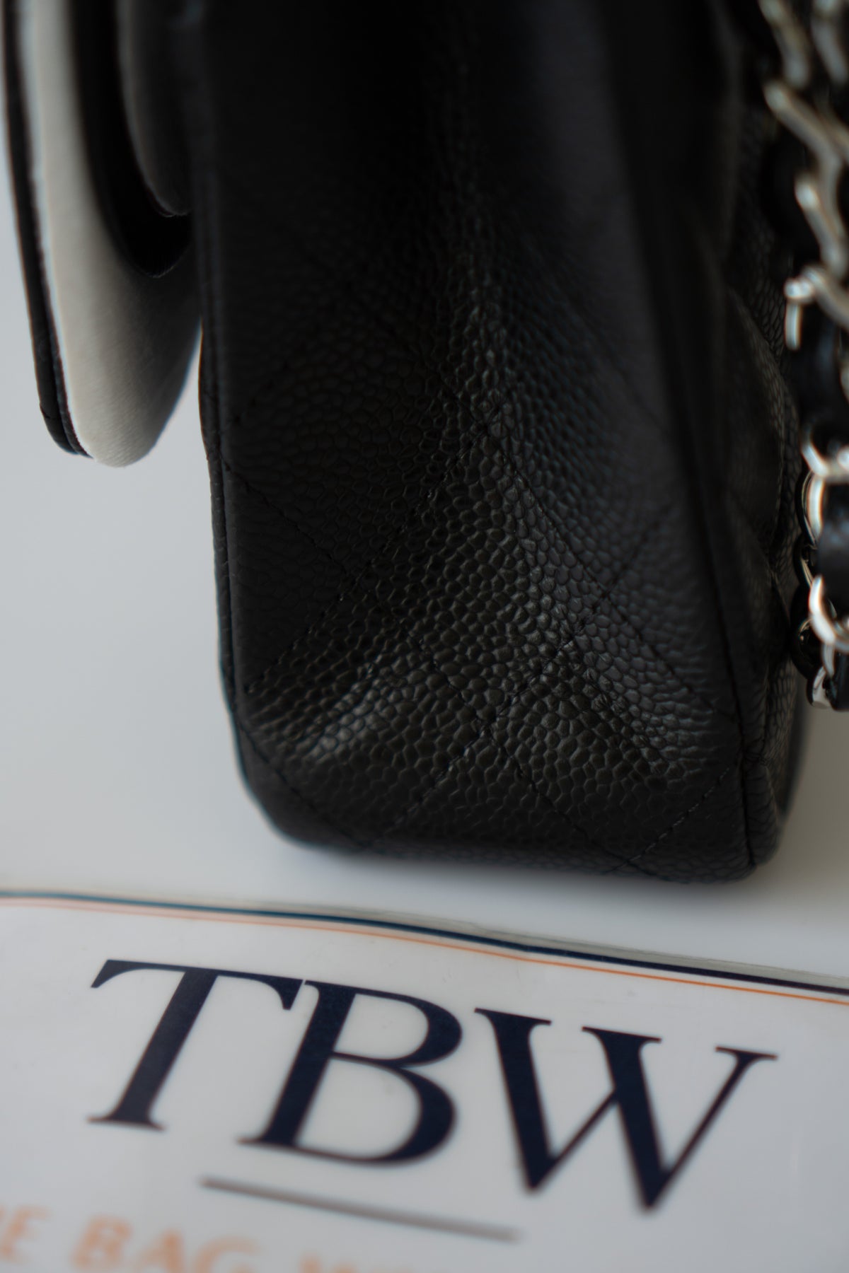 Classic Flap Bag – Medium Black Caviar with Silver Hardware